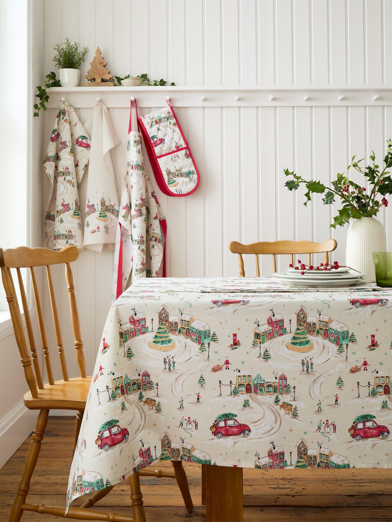 Image 3 of 3 of Catherine Lansfield Christmas Town Table Cloth Size 2