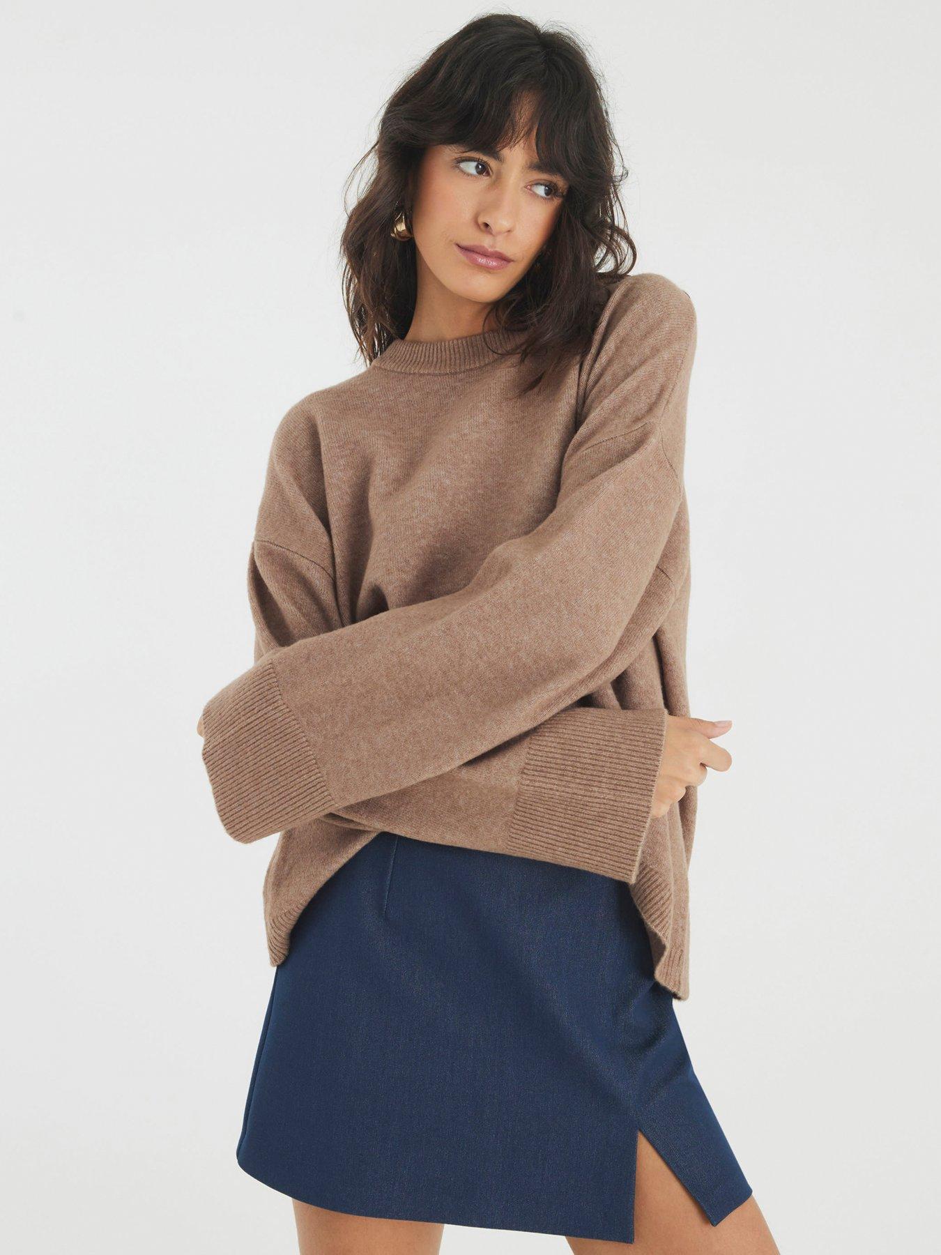 River Island Crew Jumper - Brown