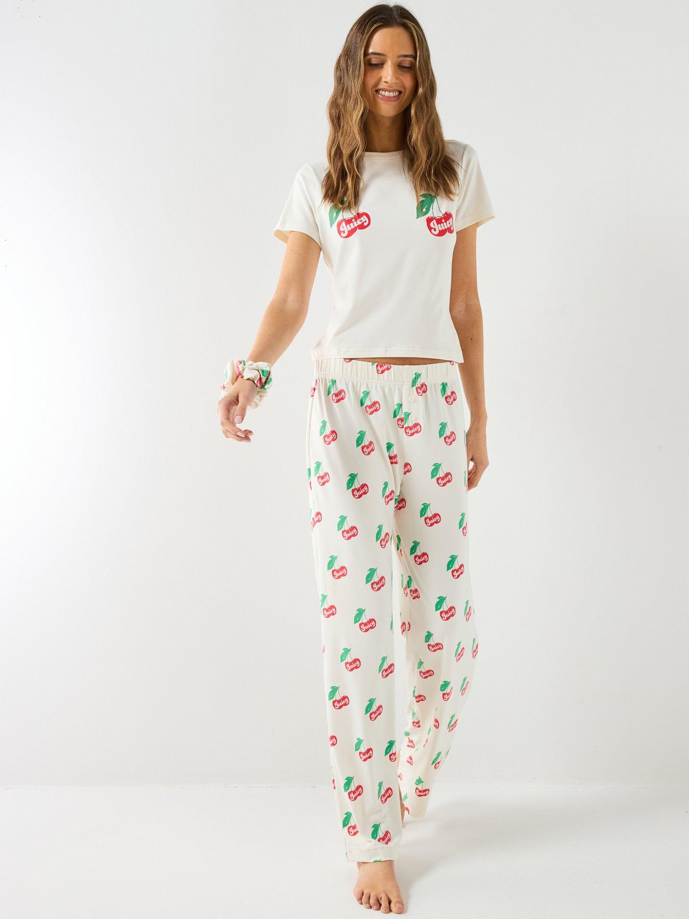 juicy-couture-cherry-short-sleeve-pyjama-set-white