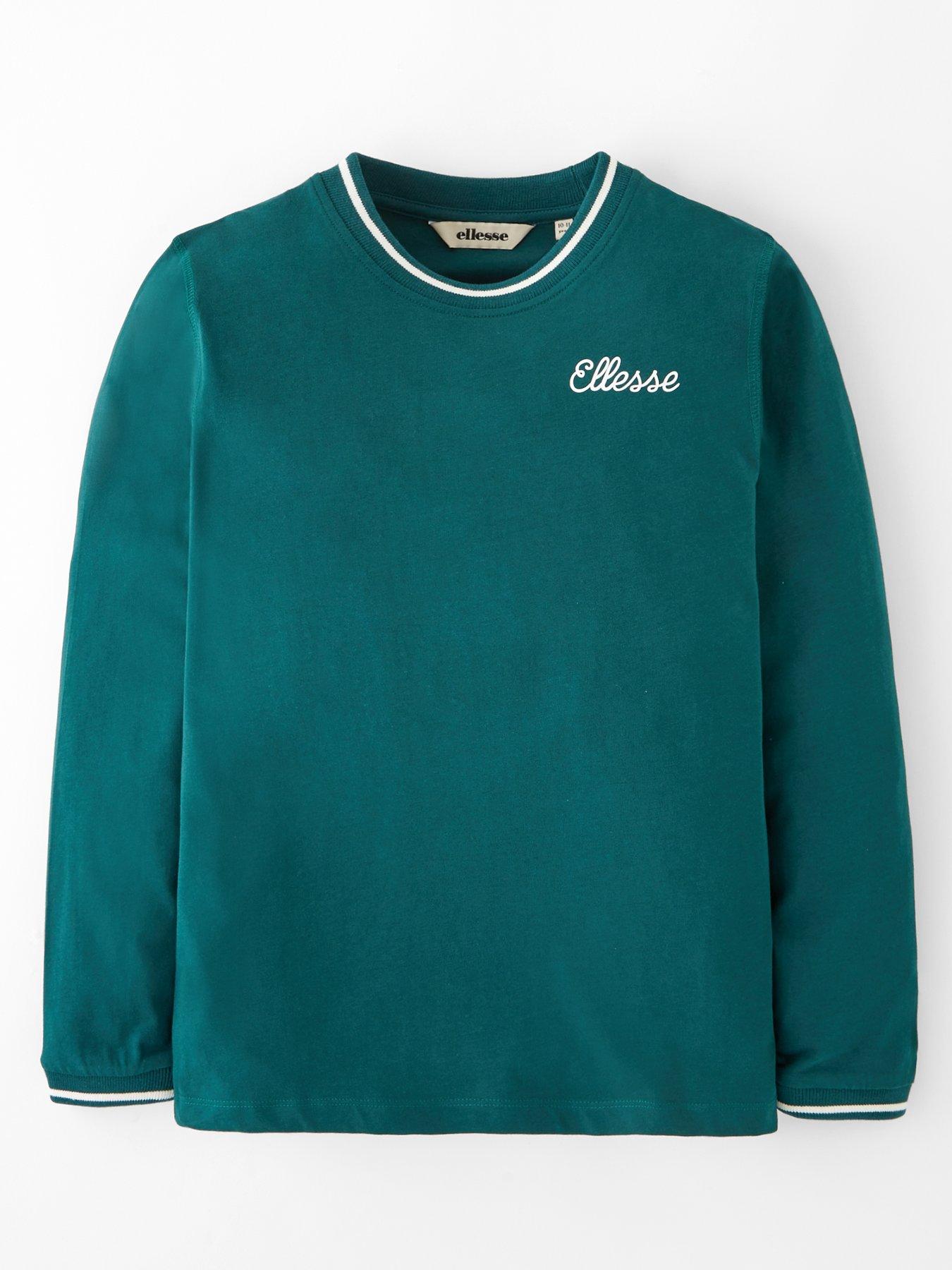 Ellesse Junior Vanno Long Sleeve T-Shirt - Green