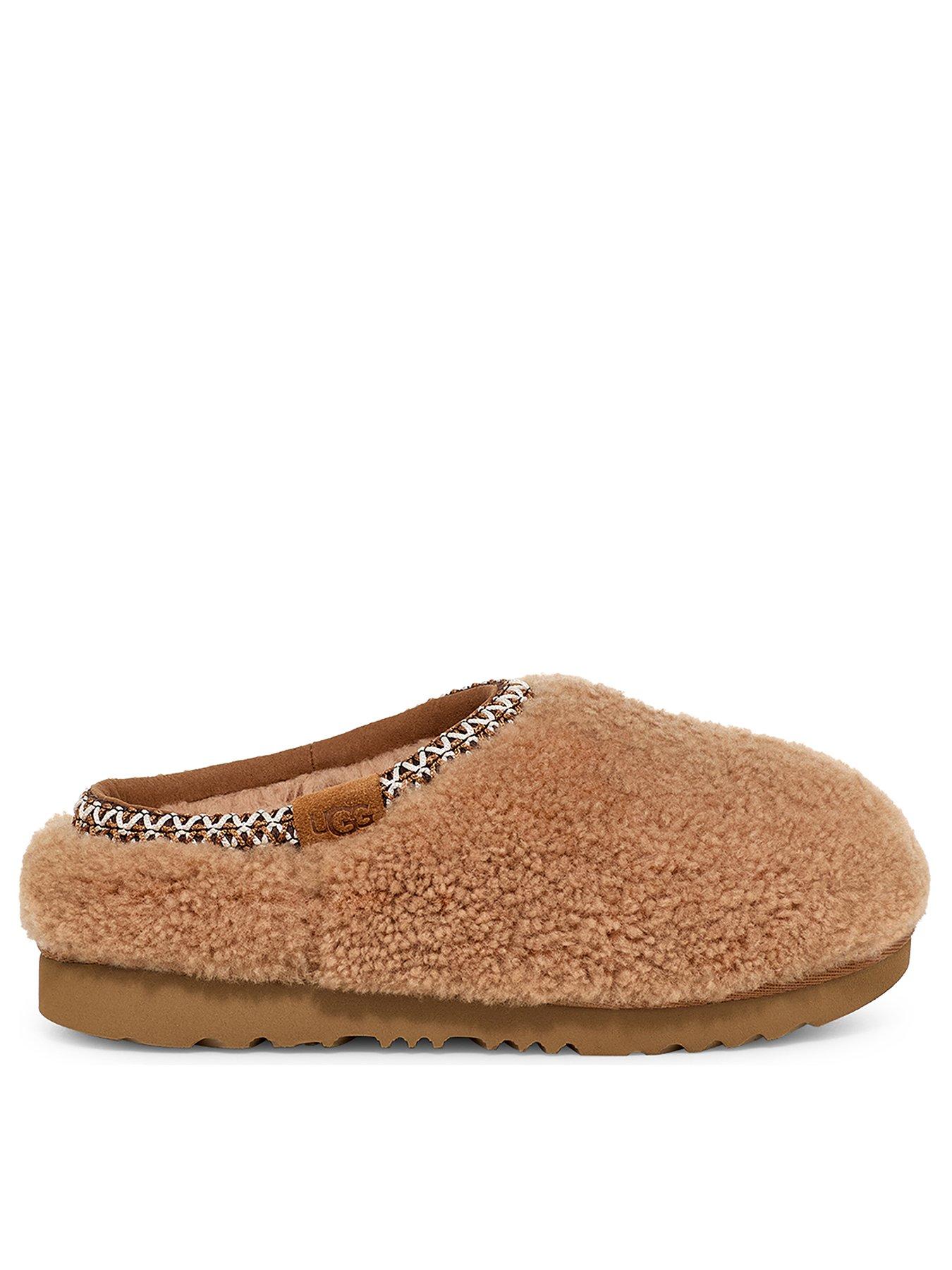 UGG Junior / Older Kids Tasman Maxi Curly Slippers - Chestnut