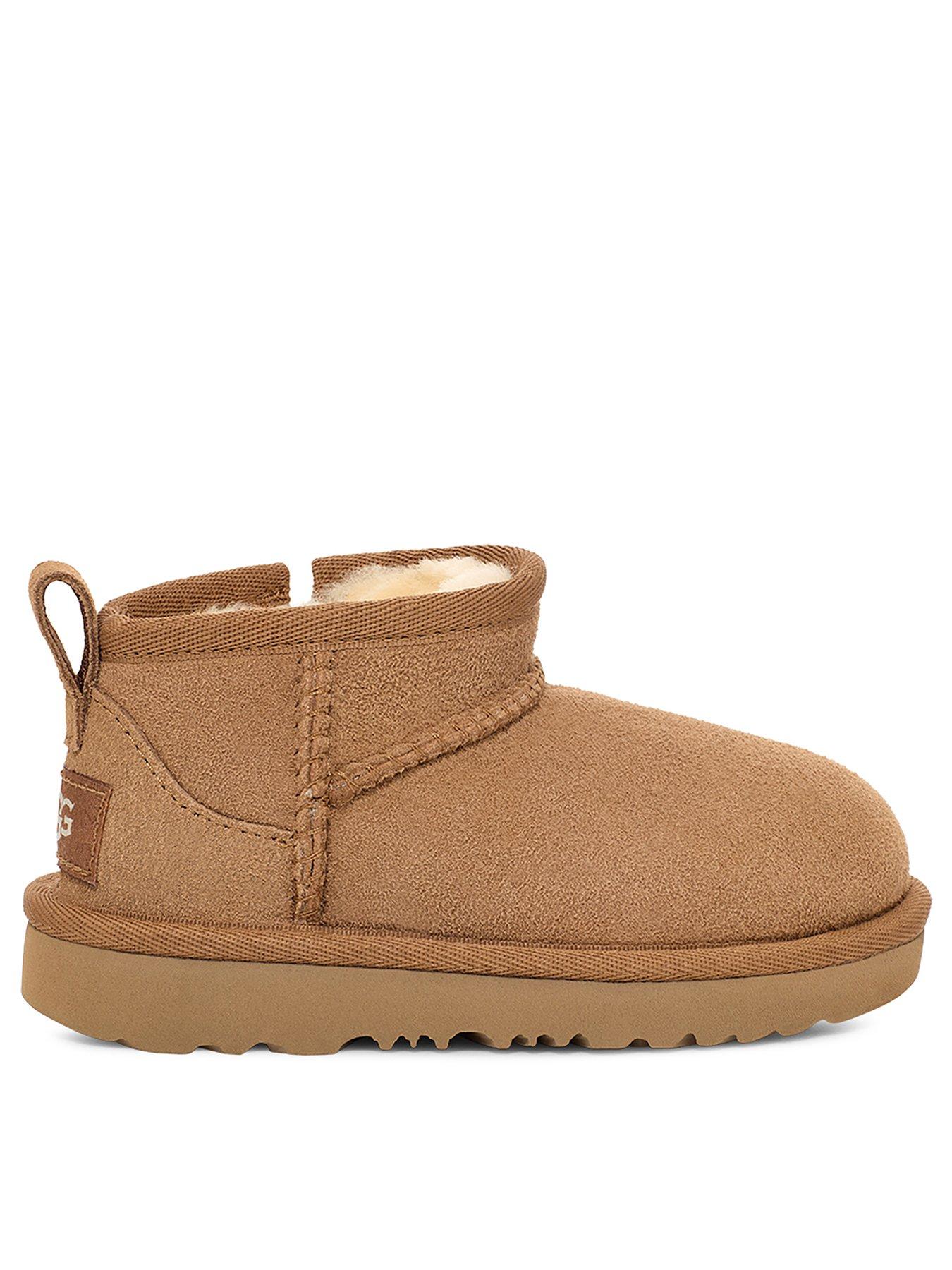 Image 1 of 4 of UGG Girls Classic Ultra Mini Zip Boots - Chestnut
