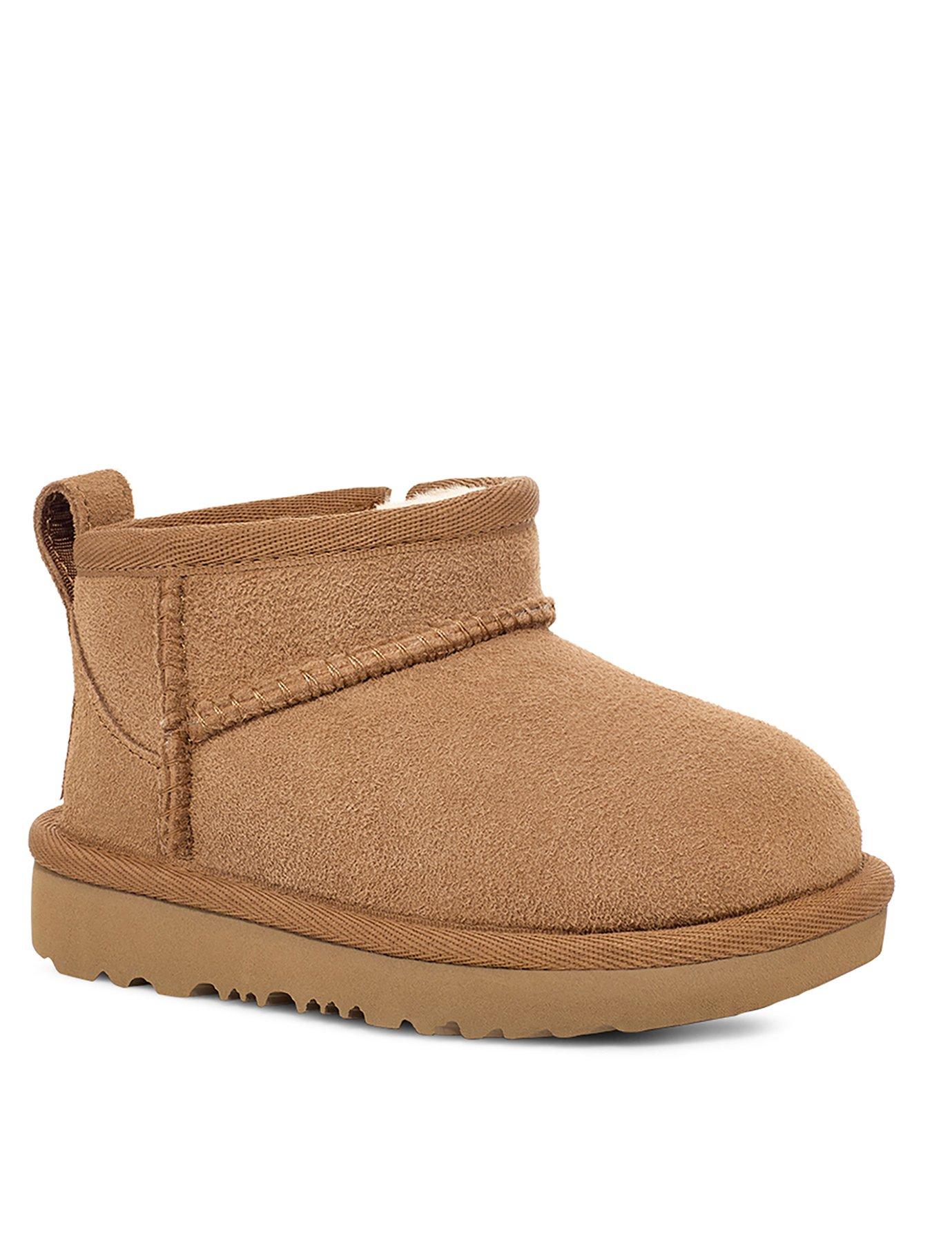 Image 2 of 4 of UGG Girls Classic Ultra Mini Zip Boots - Chestnut