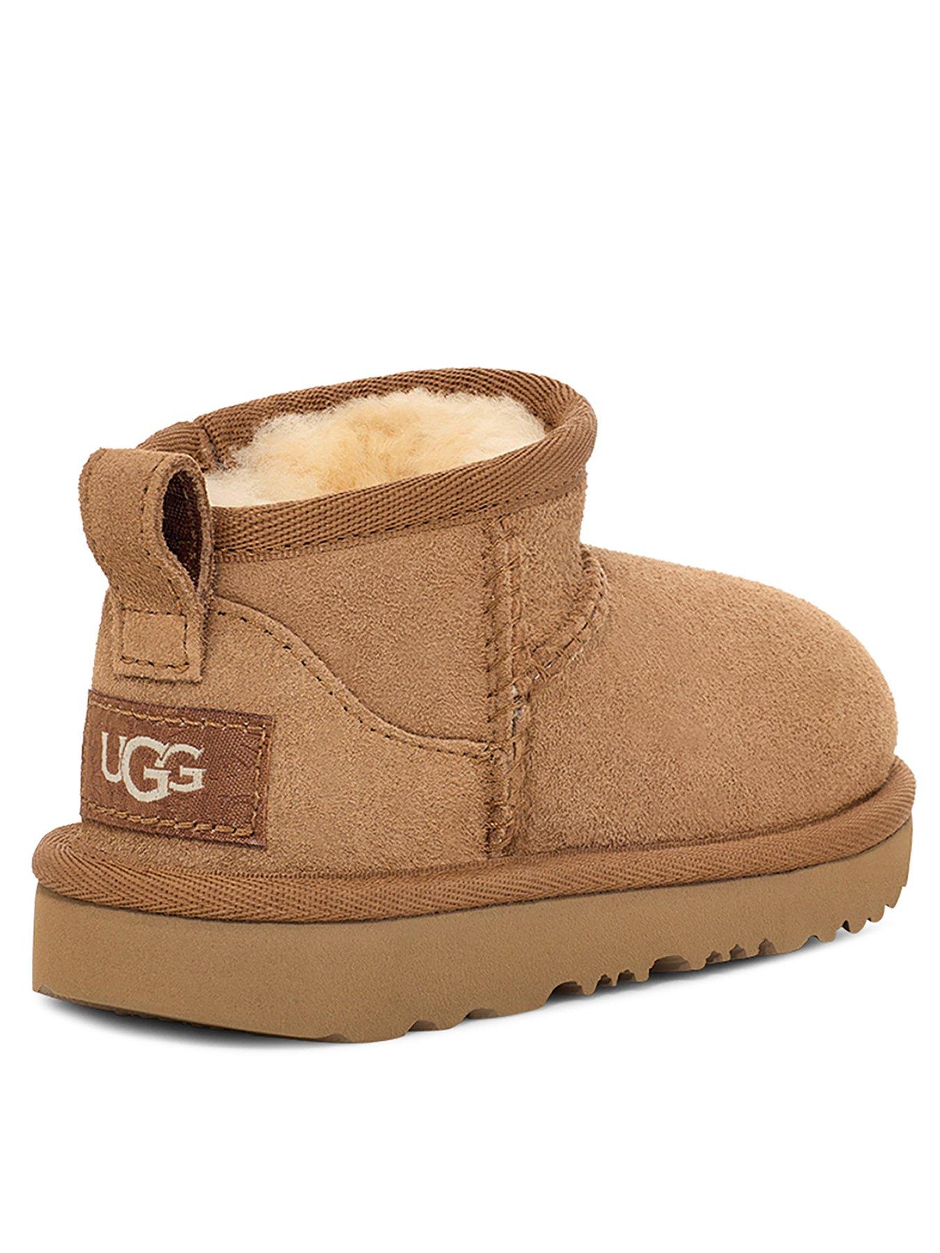 Image 3 of 4 of UGG Girls Classic Ultra Mini Zip Boots - Chestnut