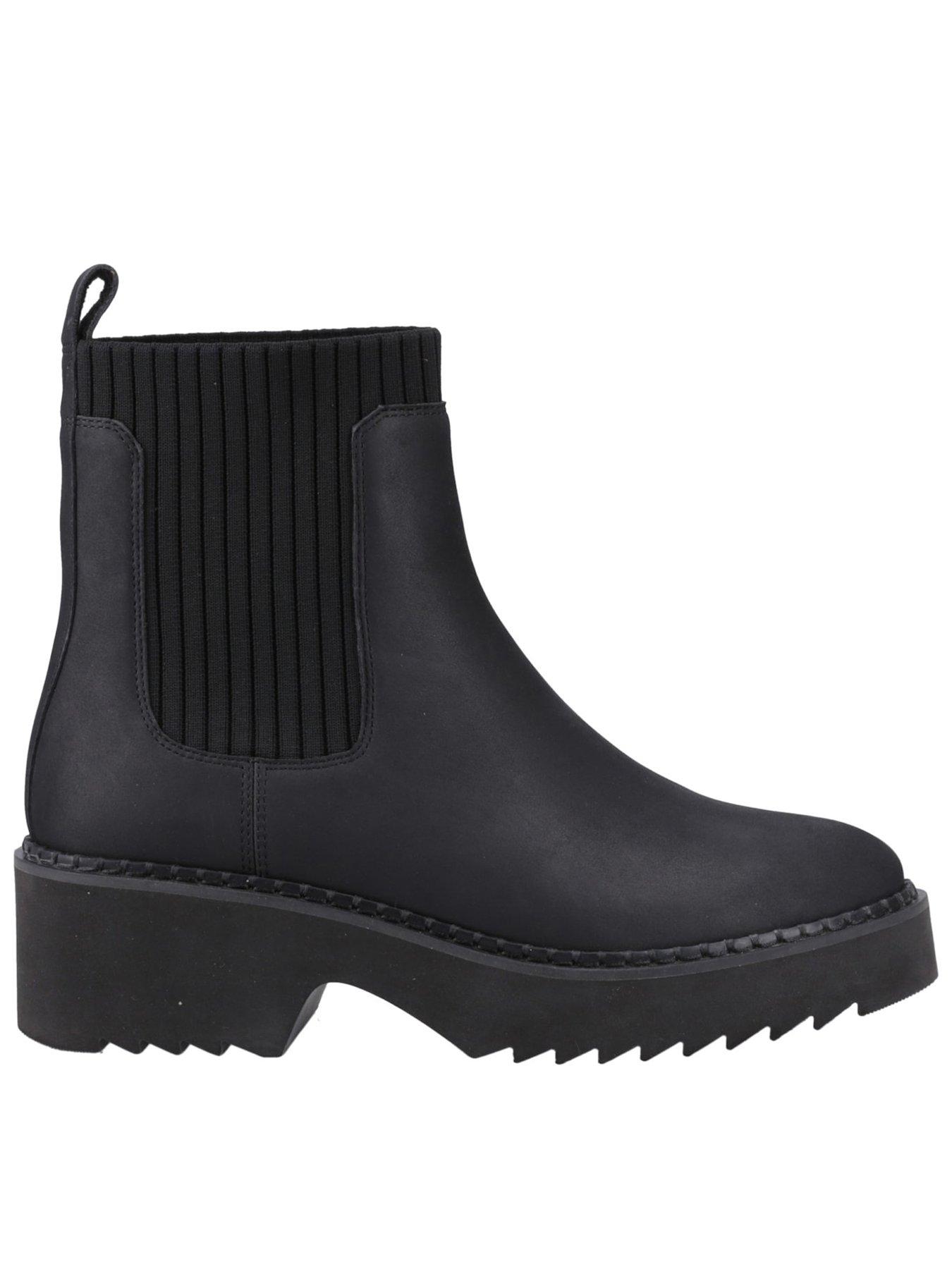 Image 1 of 5 of TOMS Millie Water Resistant Leather Boot - Black
