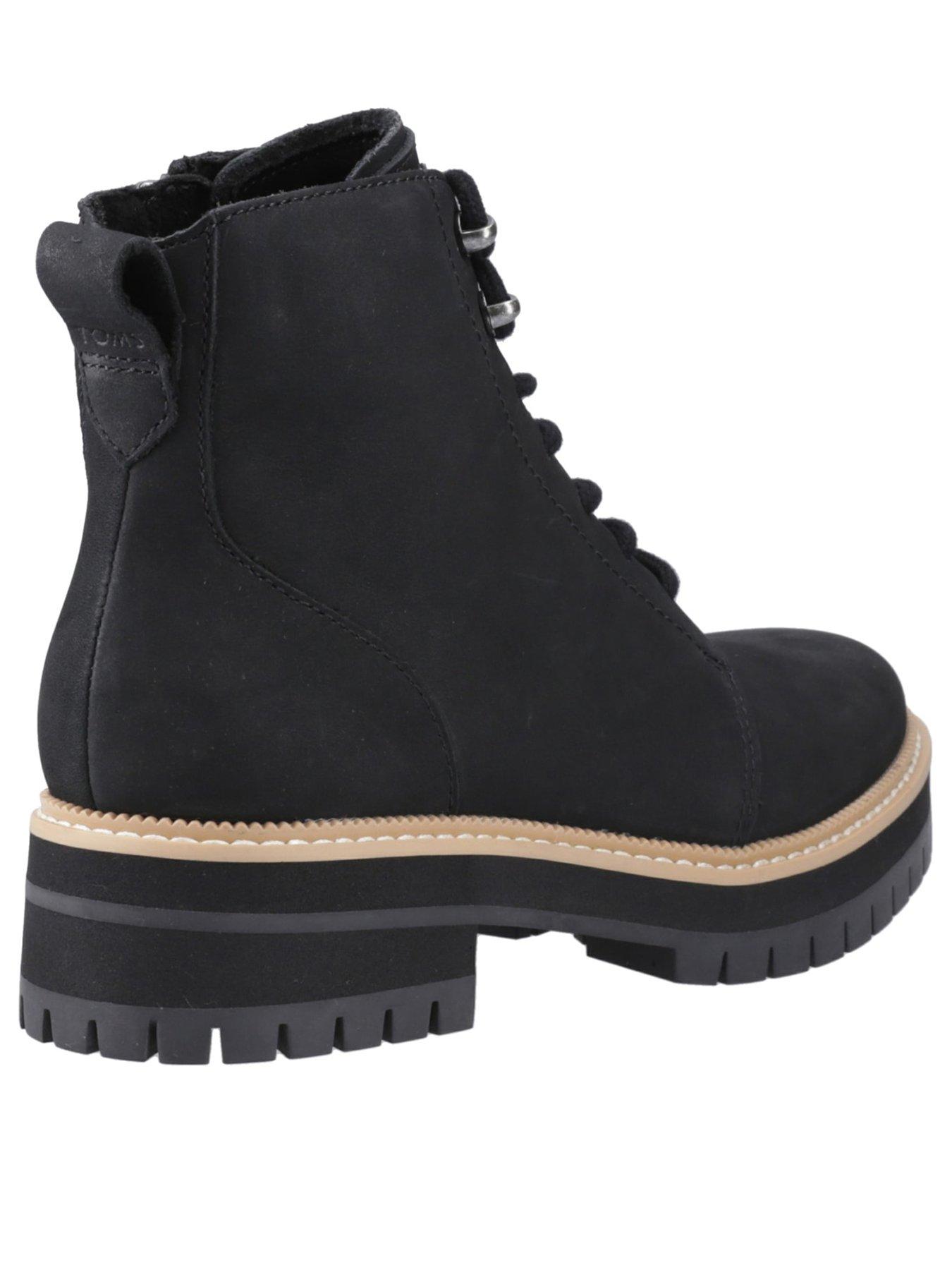 Image 3 of 5 of TOMS Wylder Water Resistant Leather Boot - Black