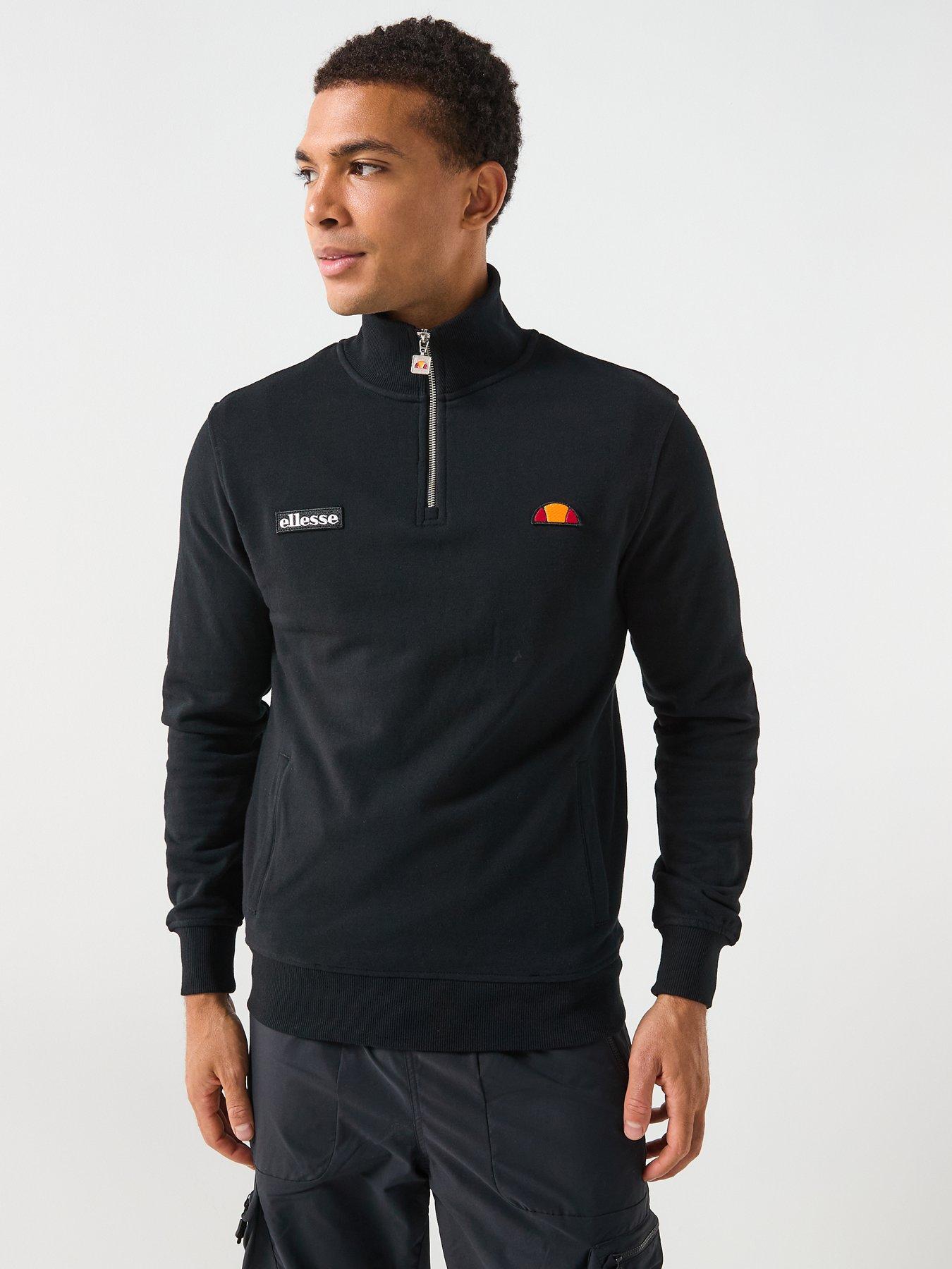ellesse-mens-pelegrini-14-zip-blackdetail