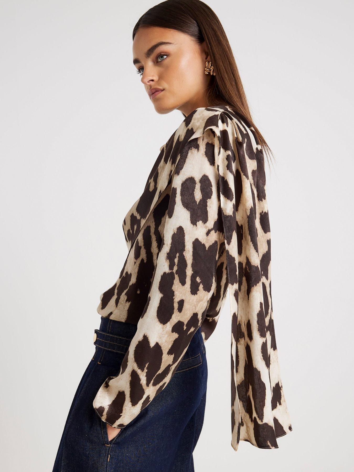 river-island-cowl-neck-drape-blouse-brownoutfit