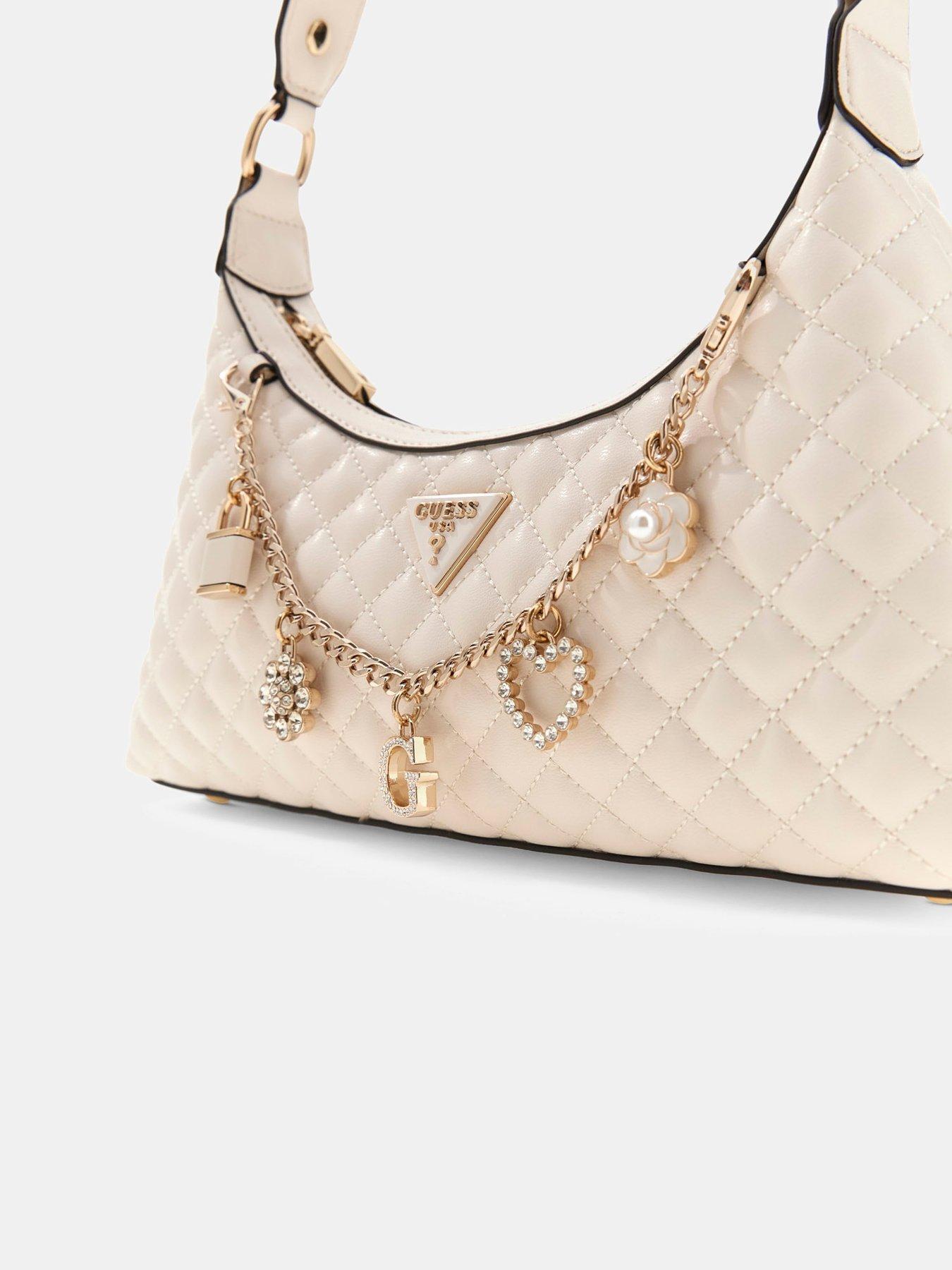 guess-everlee-top-zip-shoulder-bag-creamoutfit