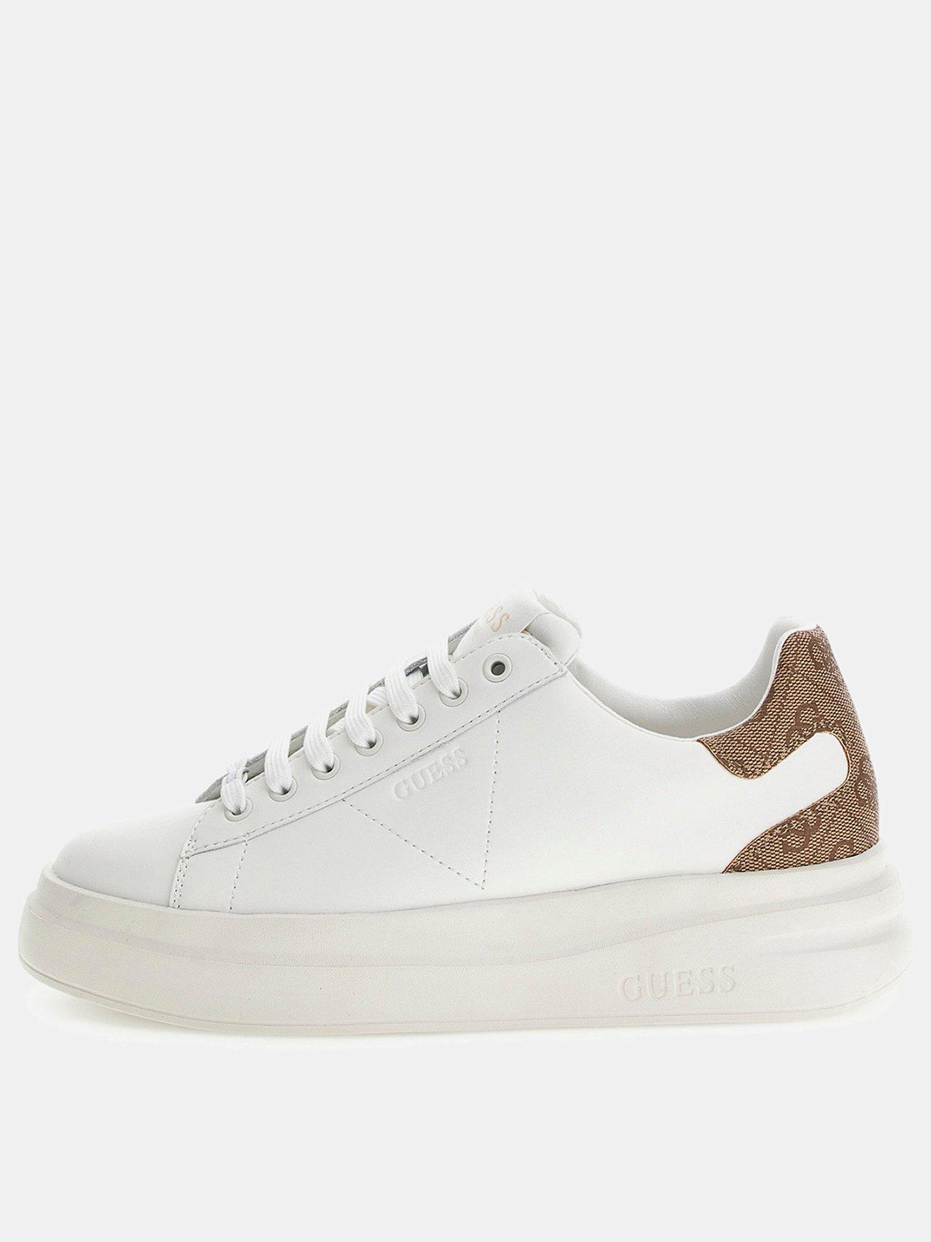 Image 1 of 5 of Guess Elbina Platform Trainer - White