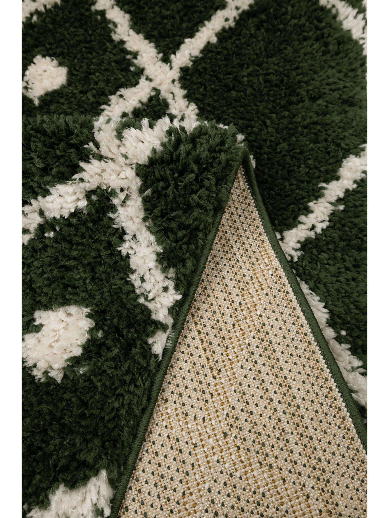 Image 4 of 4 of The Very Collection Snug Diamonds Rug - Green