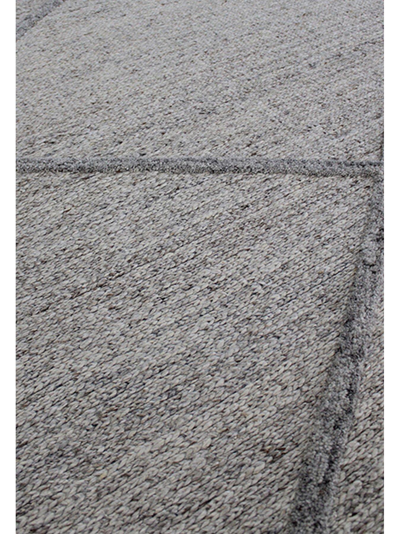 Image 3 of 5 of The Very Collection Stellar Diamond Wool Rug - Grey