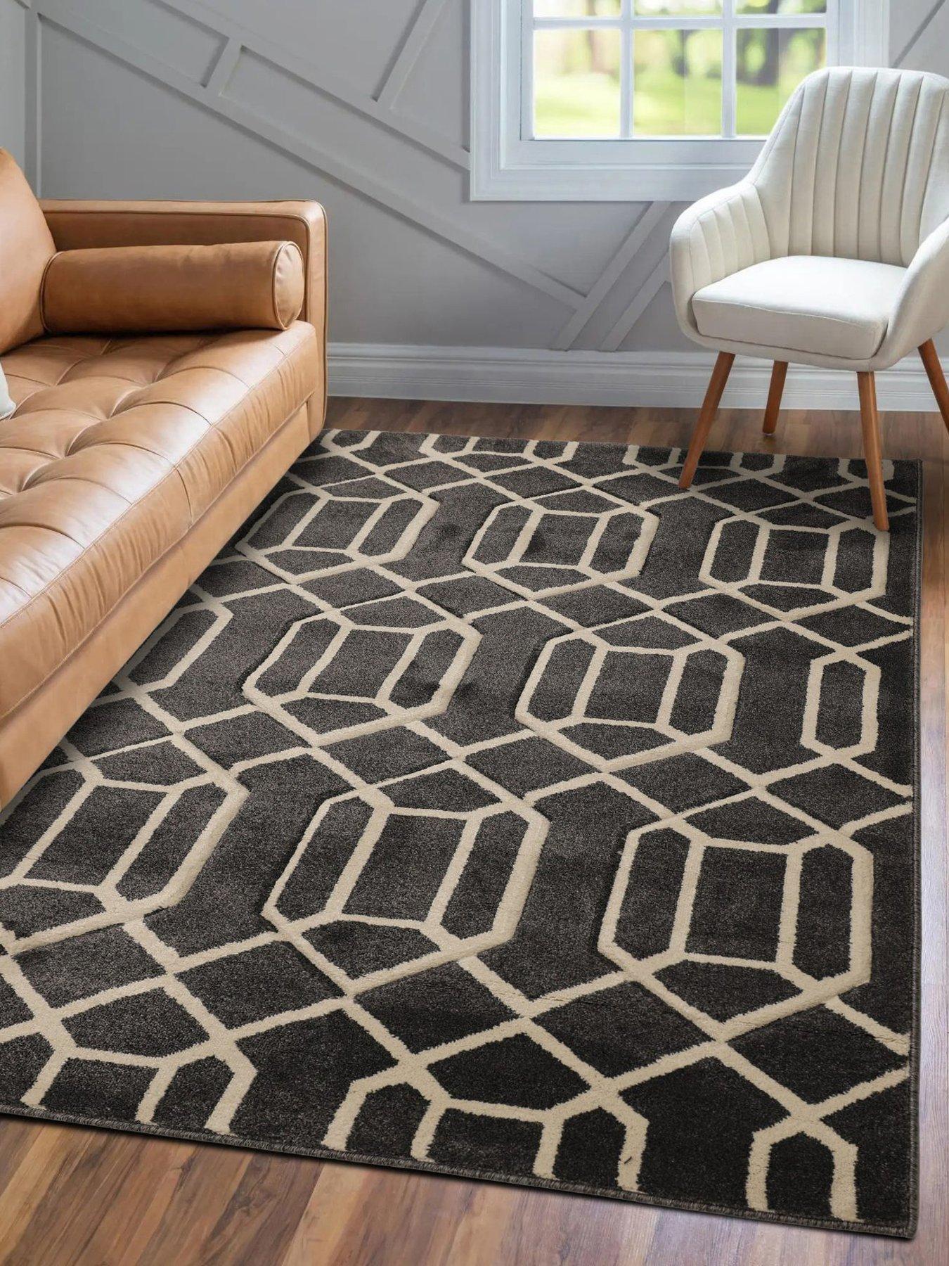 Very Home Newport Lattice Grey Rug