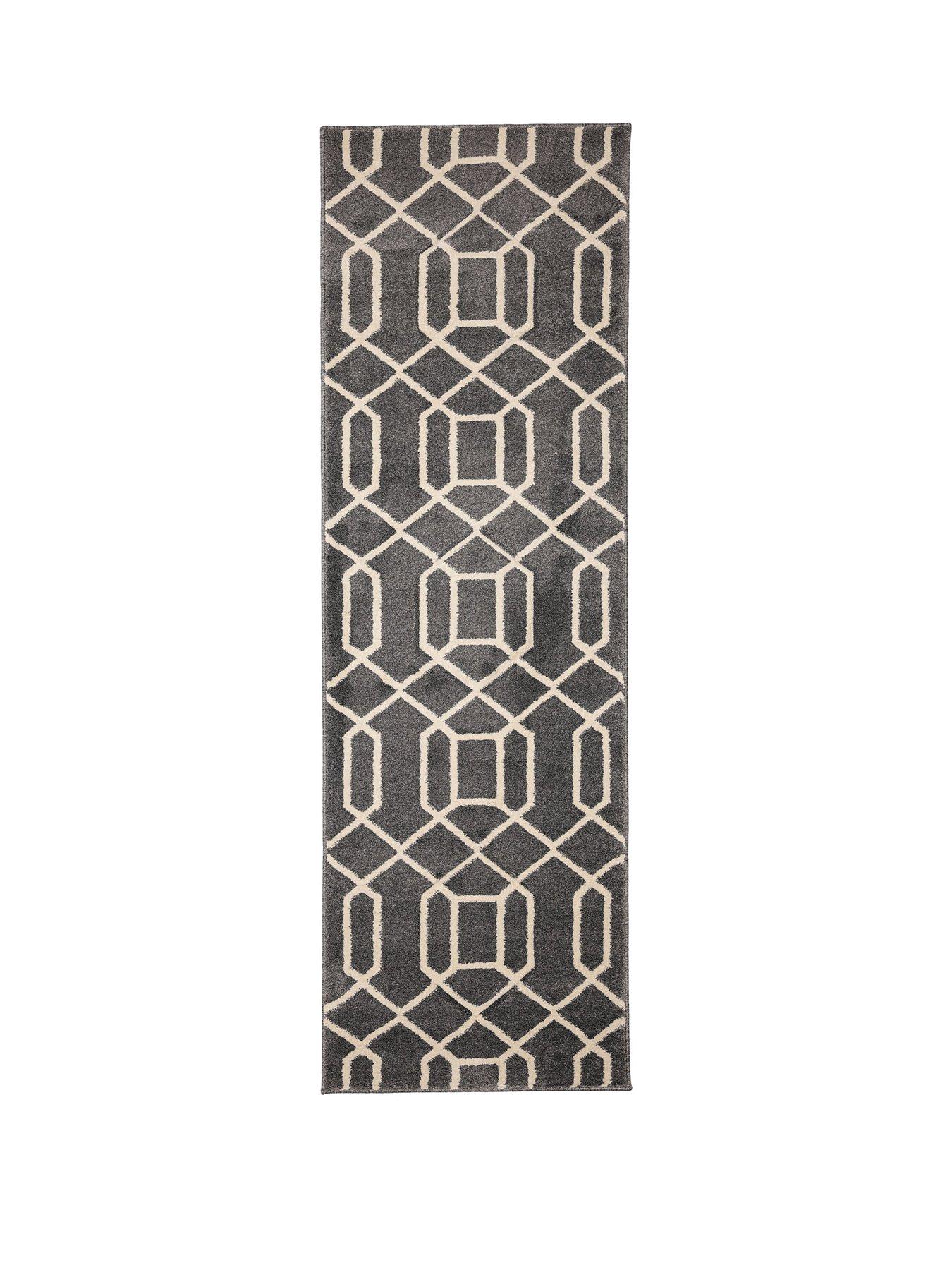 Image 2 of 4 of The Very Collection Newport Lattice Grey Runner