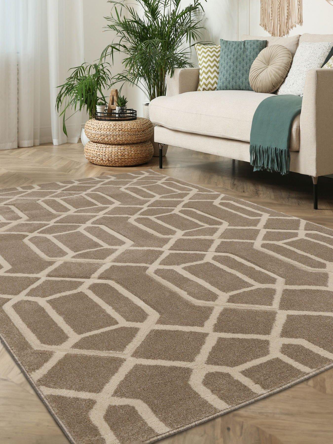 Image 1 of 4 of The Very Collection Newport Lattice Natural Rug