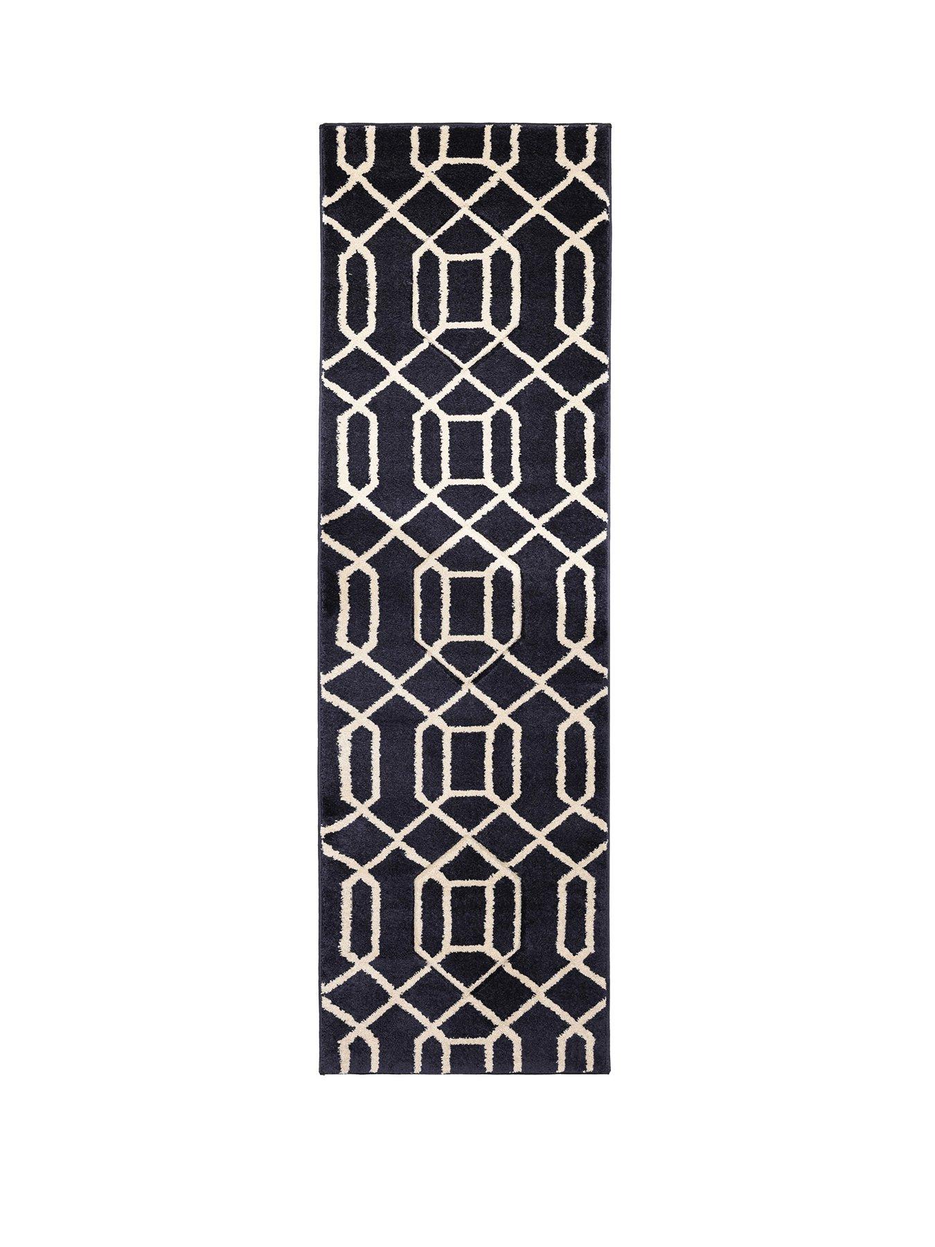 Image 2 of 3 of The Very Collection Newport Lattice Navy Runner