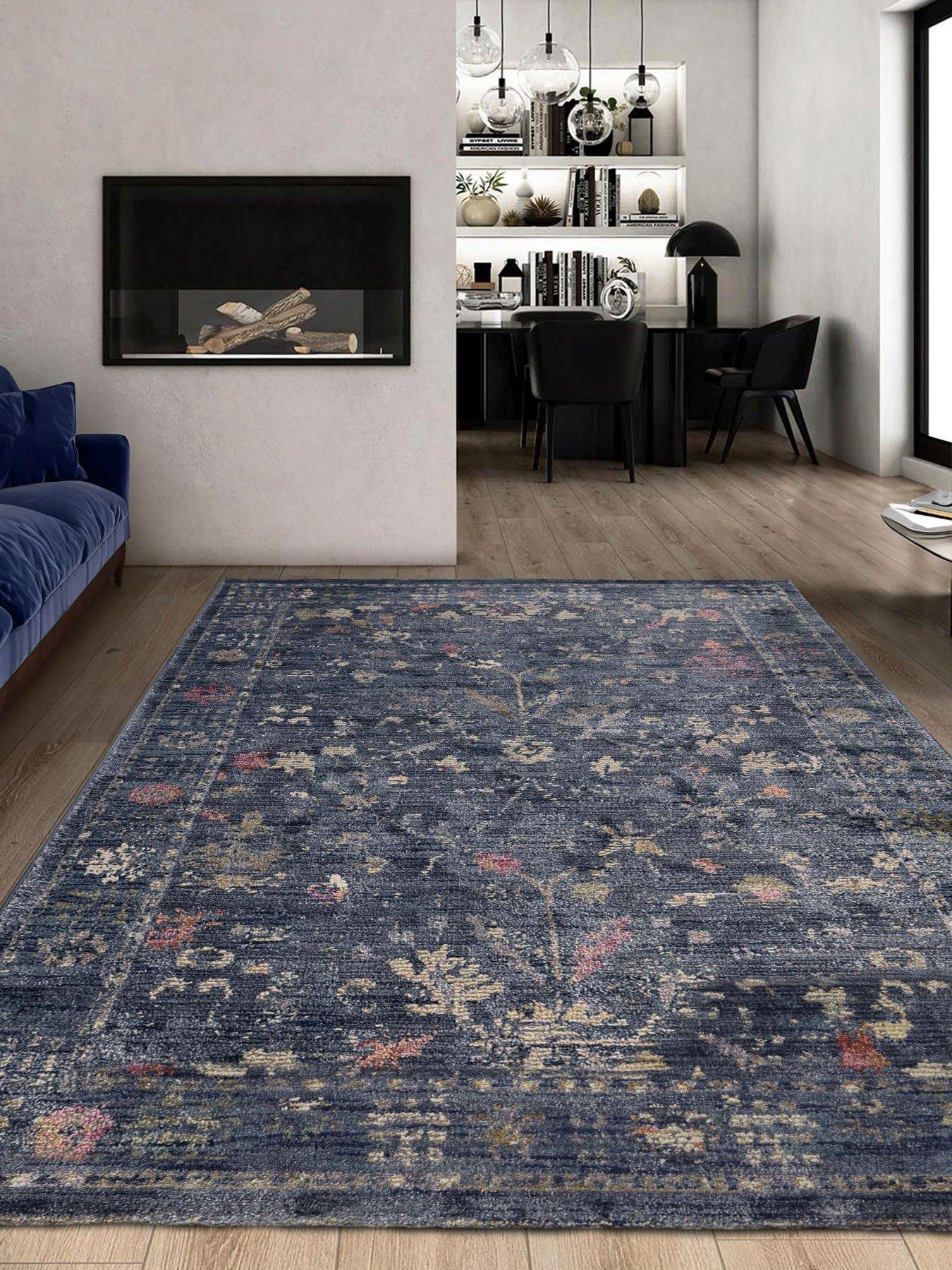 Image 1 of 4 of Very Home Orner Traditional Rug - Blue