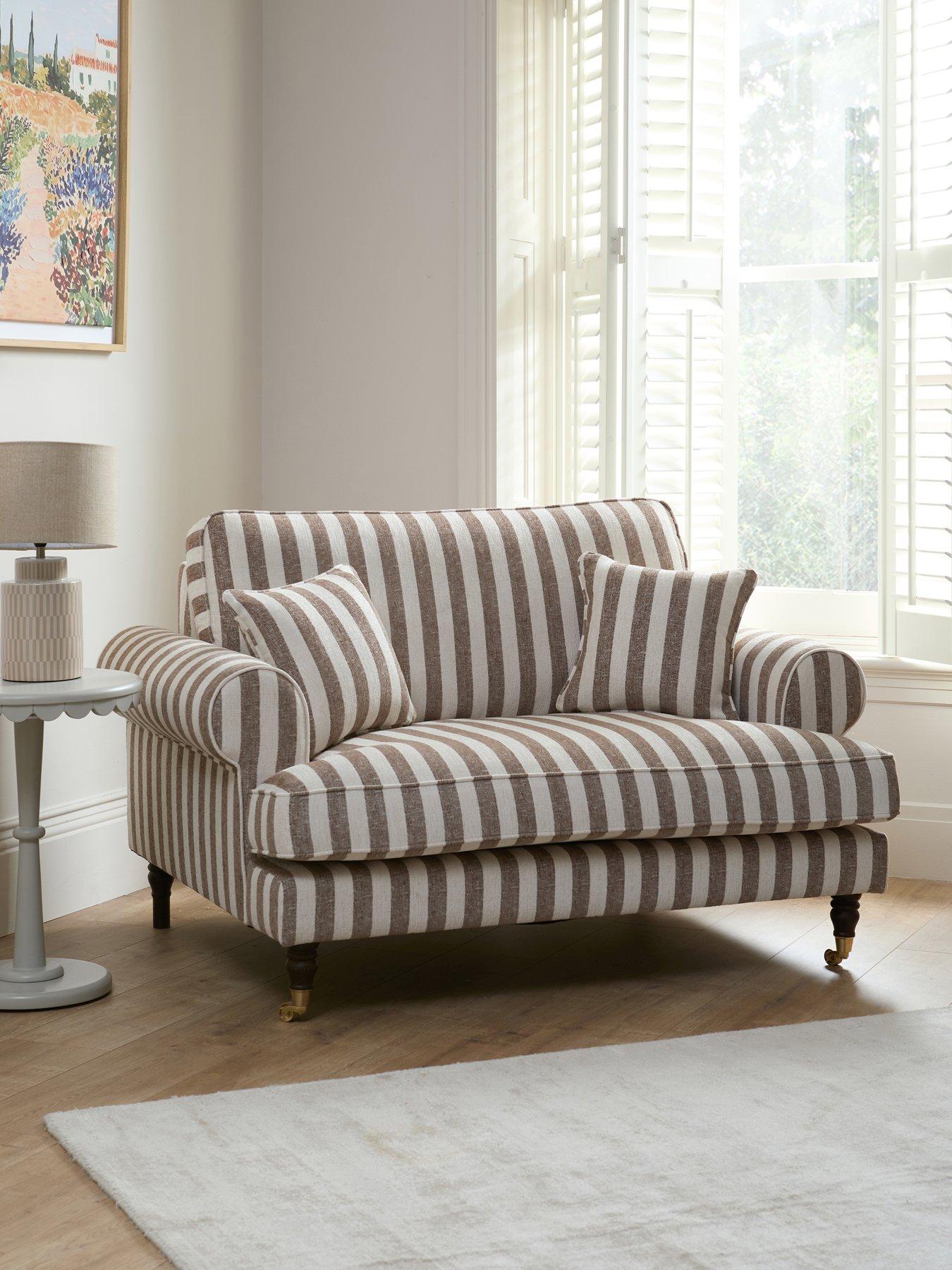 The Very Collection Coast Navy Striped Love Chair