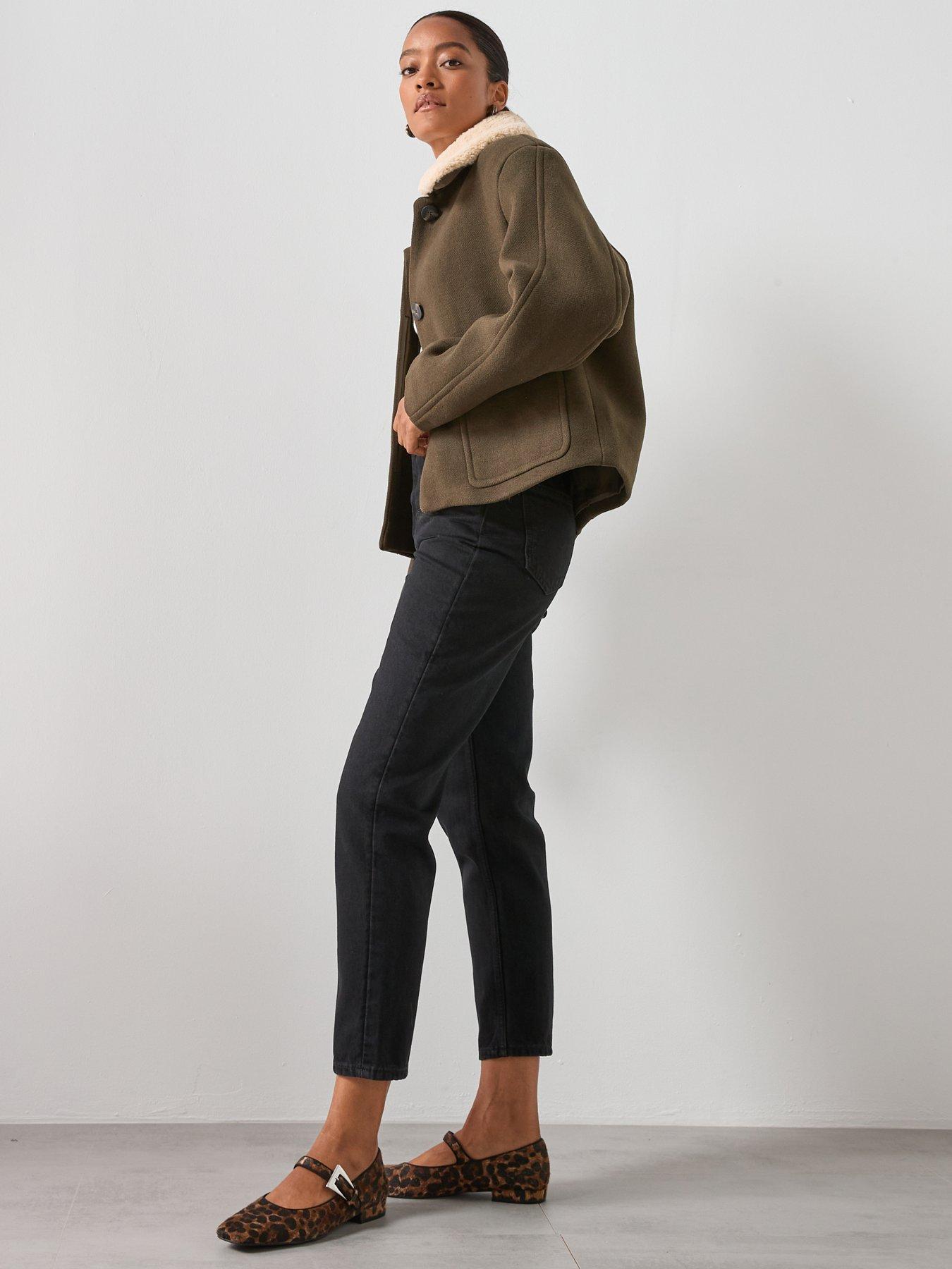 Image 6 of 6 of Mango High Rise Mom Jeans - Black