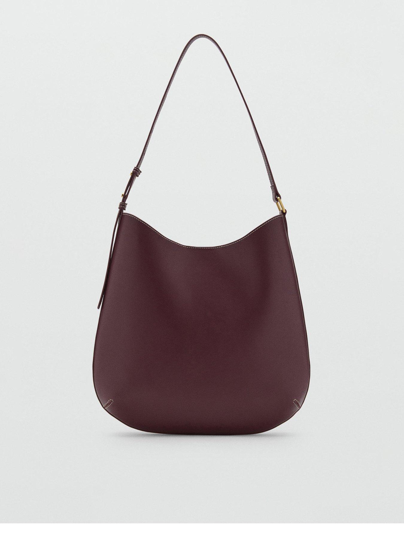 mango-large-oval-shoulder-bag-redfront