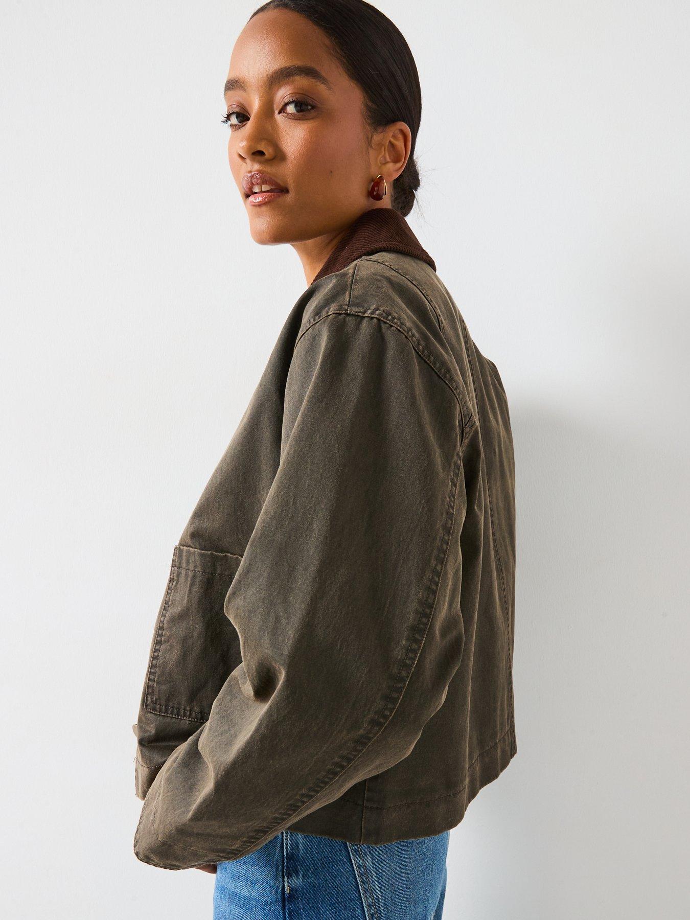 mango-wax-style-jacket-greenstillFront