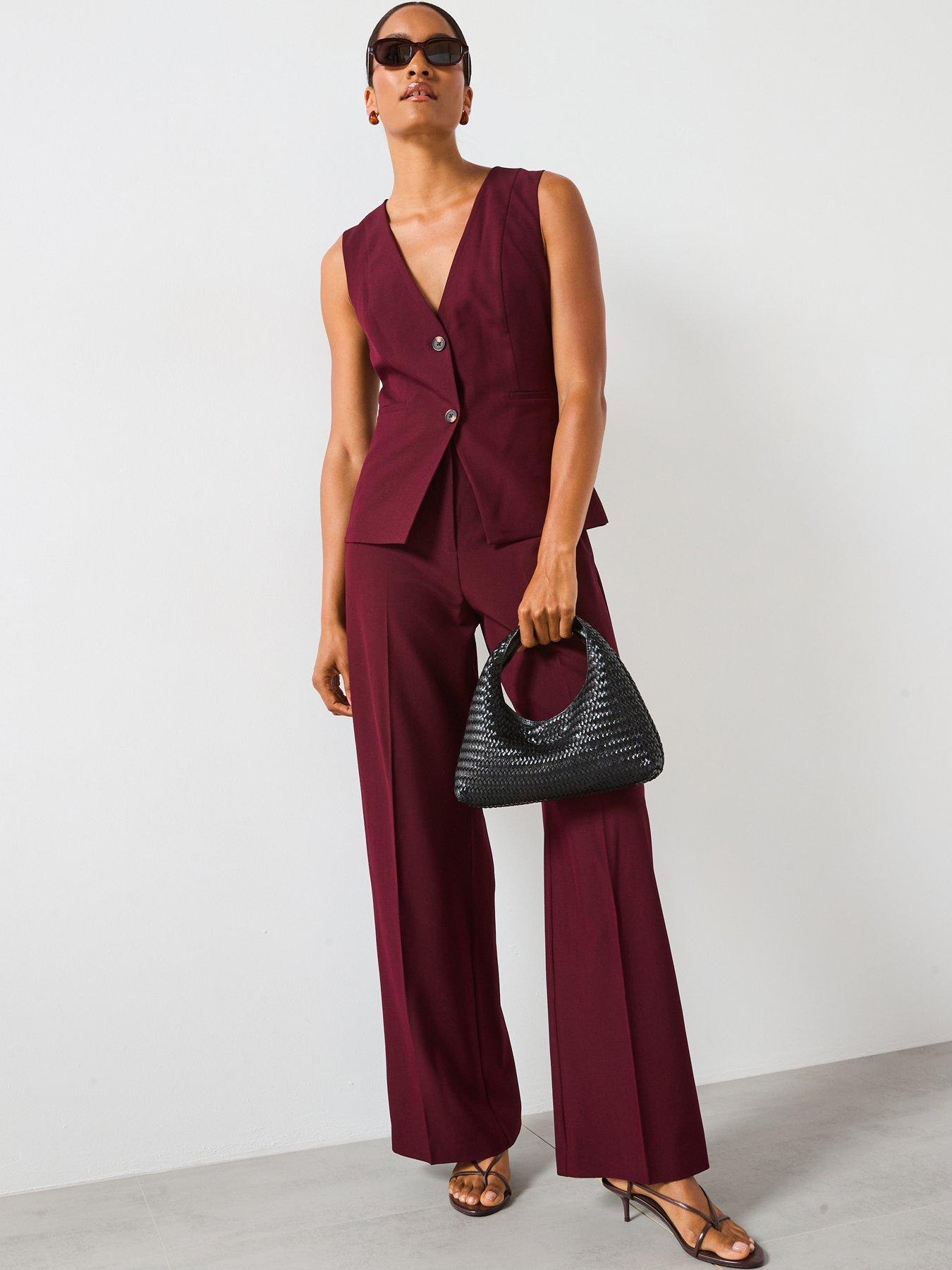 Image 1 of 6 of Mango Tailored Waistcoat Jumpsuit