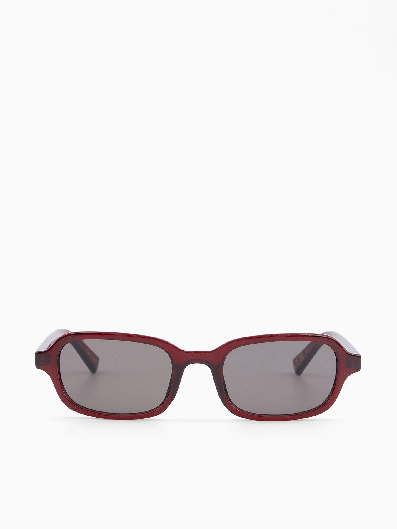 Image 1 of 3 of Mango Rectangular Frame Sunglasses - Red