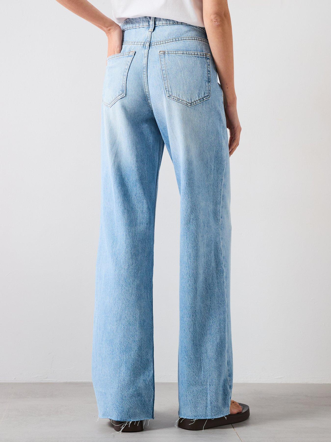 Image 2 of 6 of Mango Danila Wide Leg High Rise Jeans - Blue