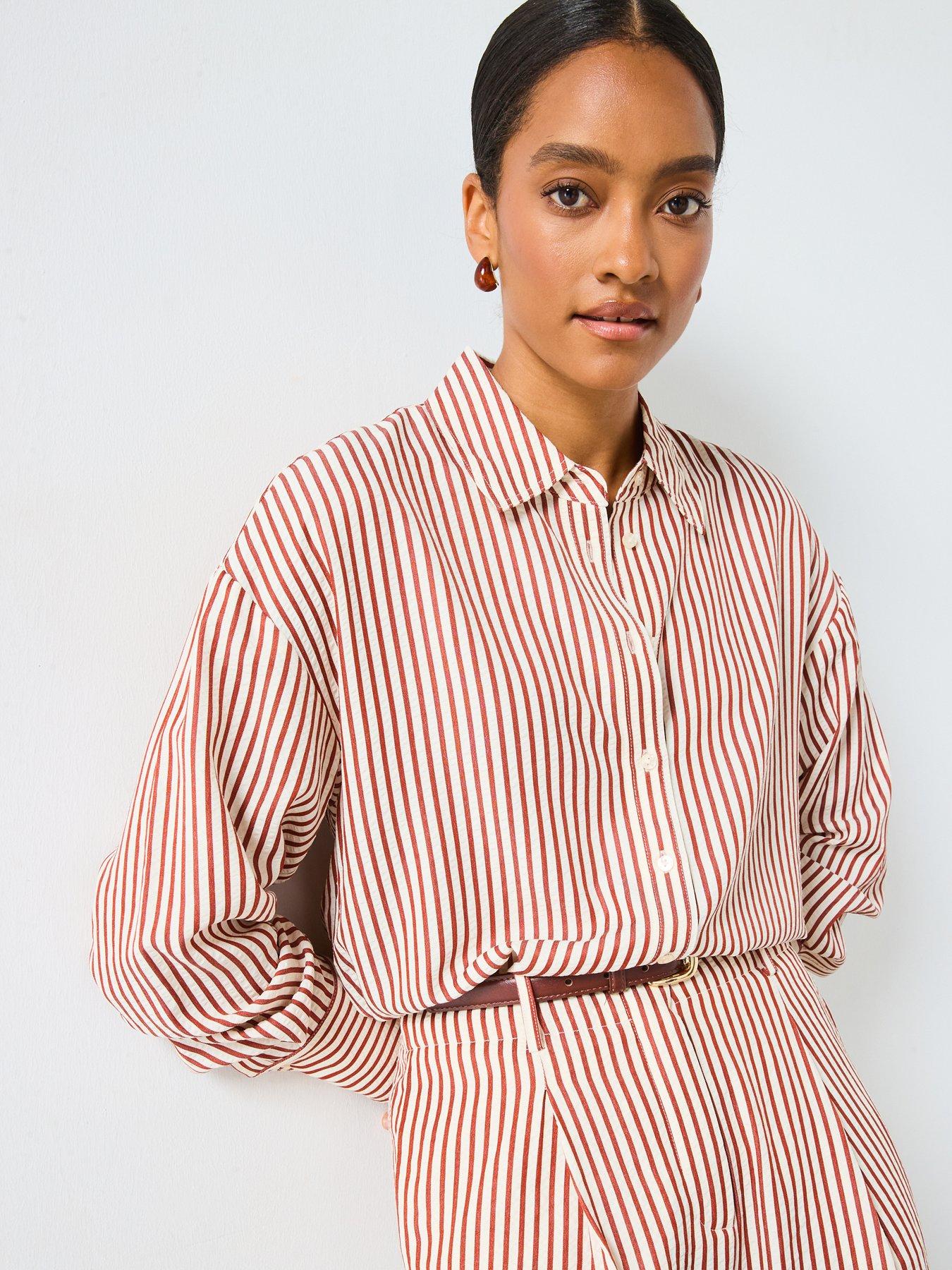 mango-striped-straight-shirt-orangeoutfit