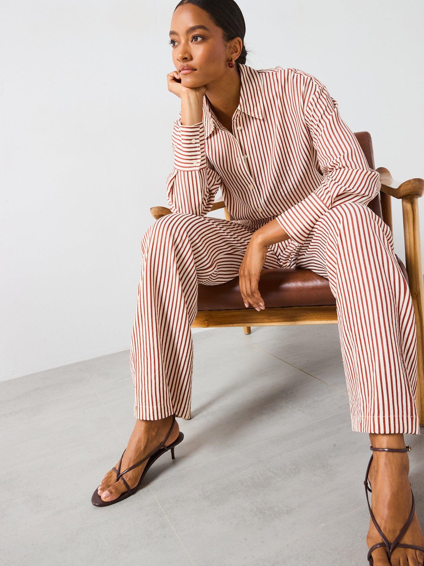 mango-striped-straight-shirt-orangedetail