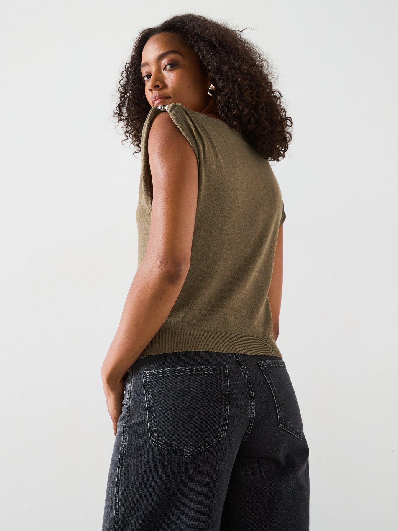 Image 2 of 6 of Mango Fine Knit Sweater With Hardwear Detail - Grey