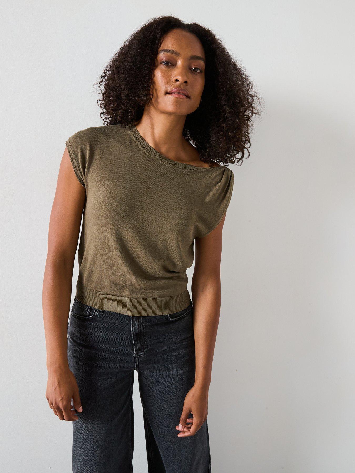 Image 6 of 6 of Mango Fine Knit Sweater With Hardwear Detail - Grey