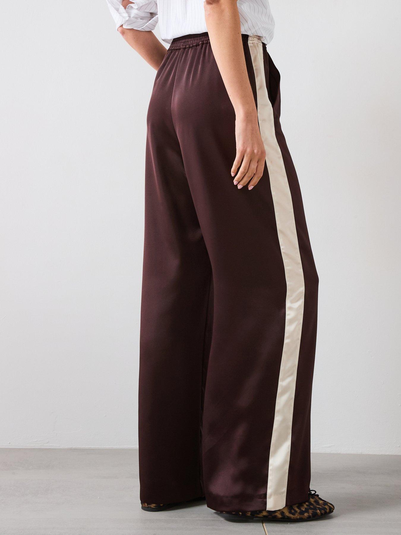 mango-contrast-stripe-straight-trousers-brownstillFront