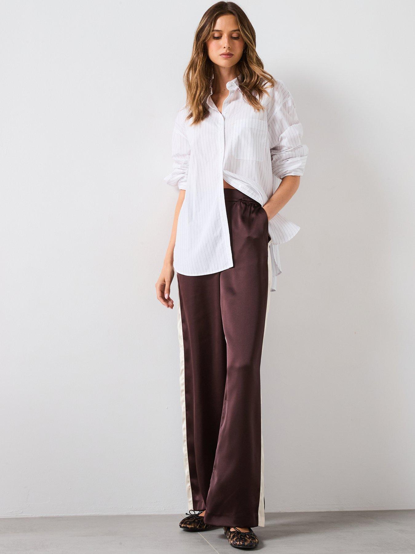 mango-contrast-stripe-straight-trousers-brownback