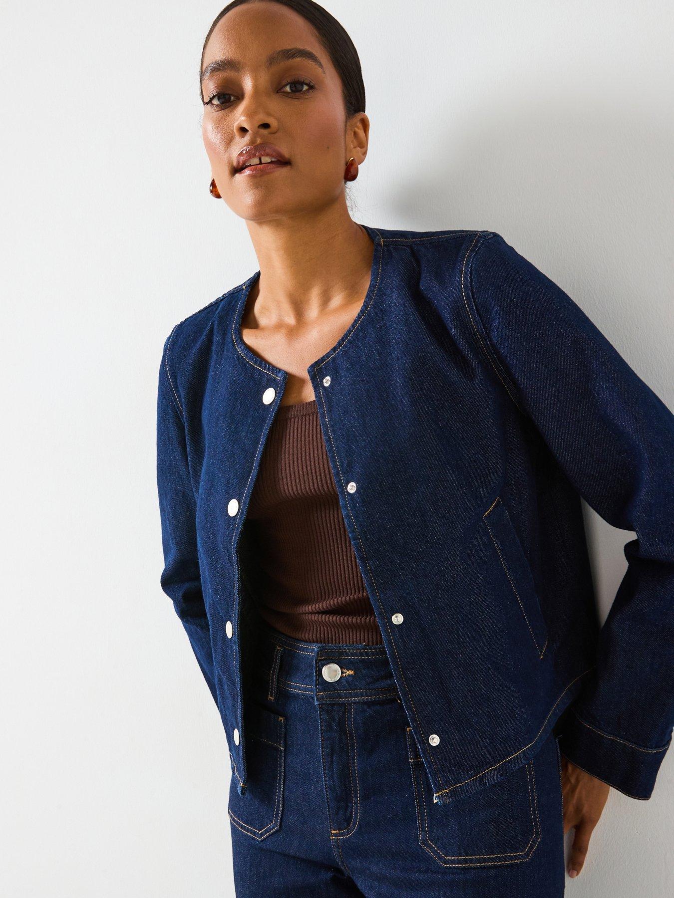 Mango Denim Jacket With Pockets - Blue