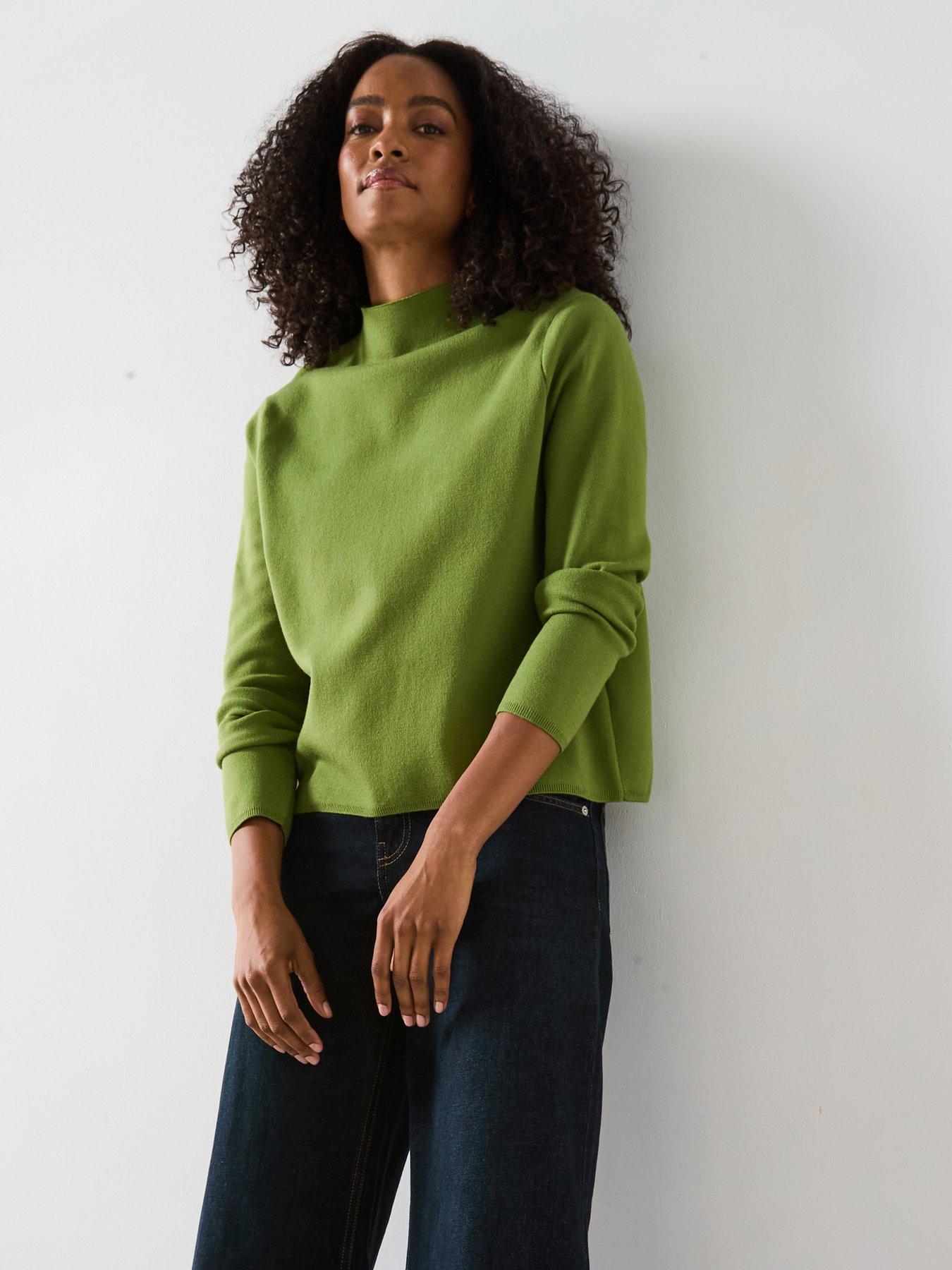 mango-high-neck-sweater-green