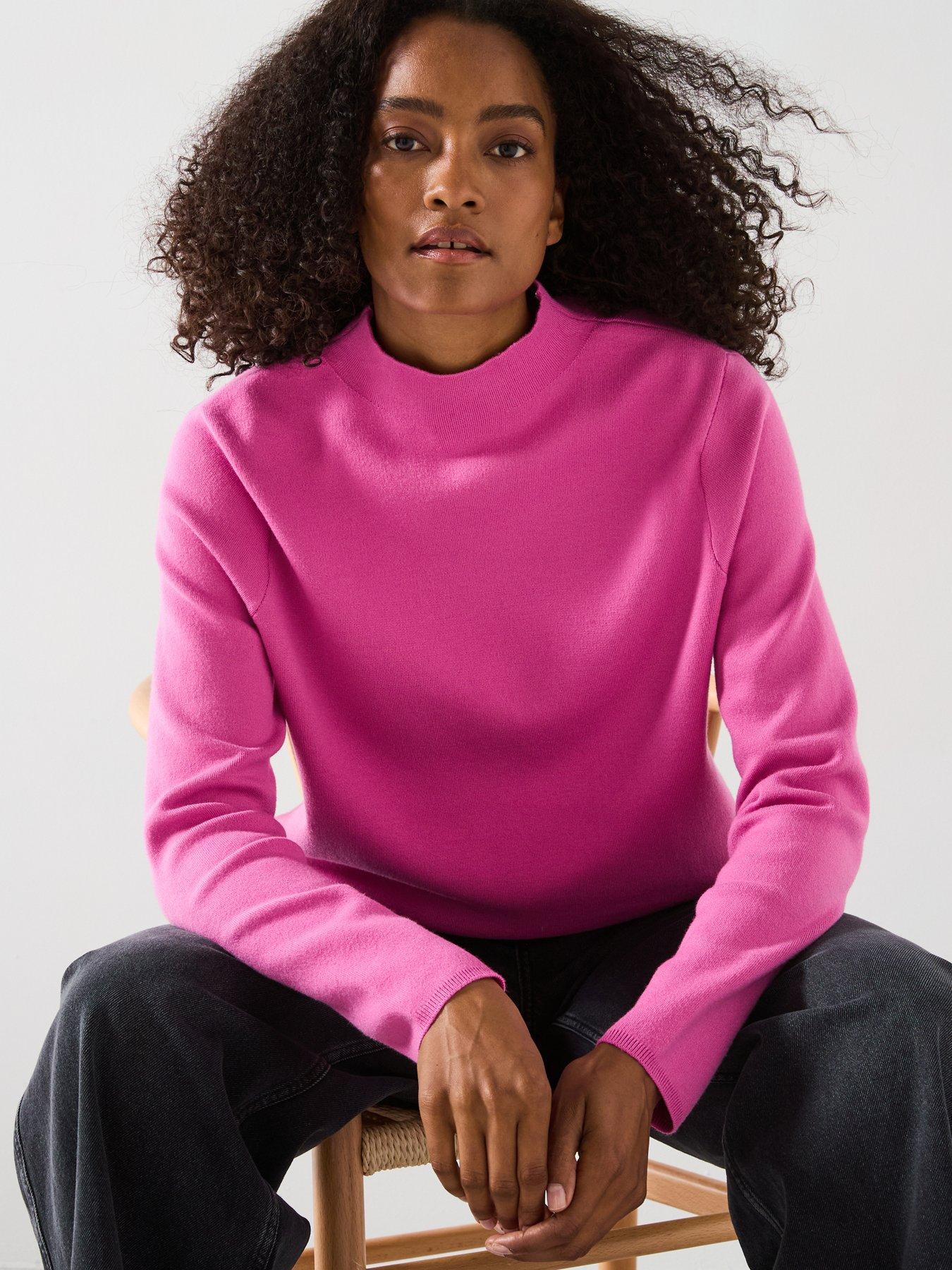 mango-high-neck-sweater-pinkoutfit