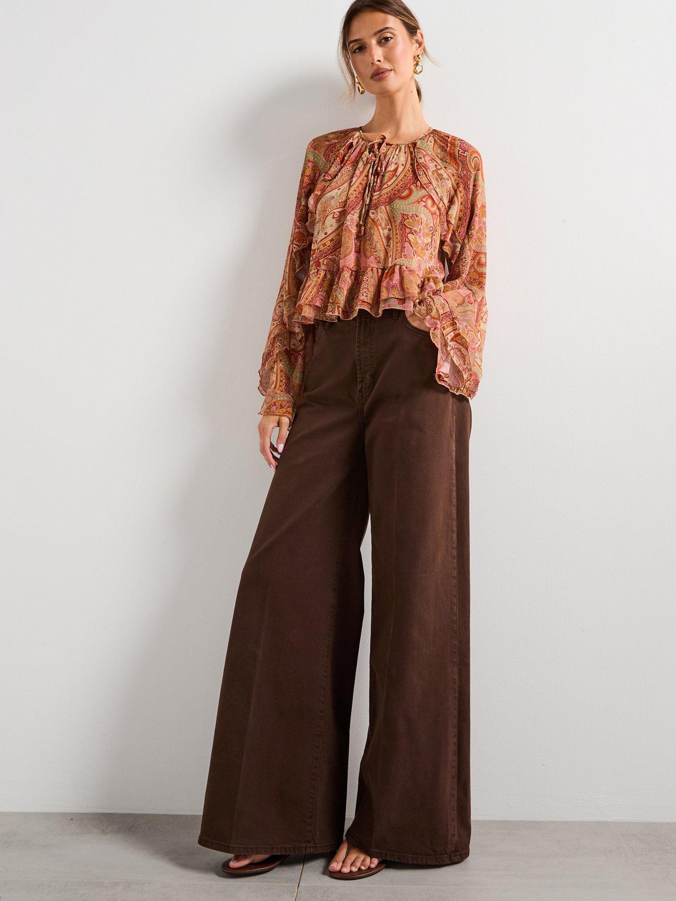 mango-ruffles-printed-blouse-brownback