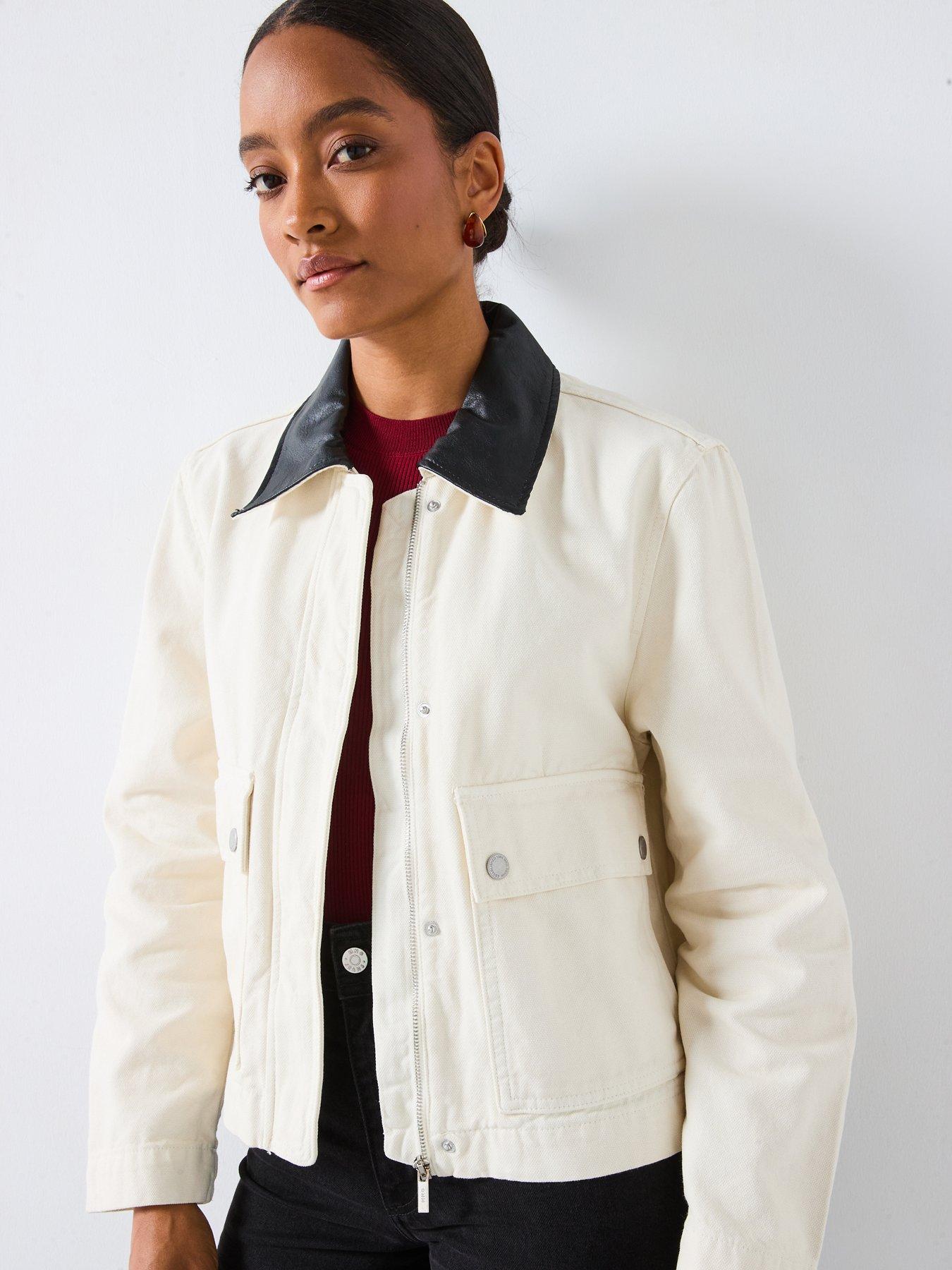 Image 5 of 6 of Mango Utility Barn Jacket - Cream