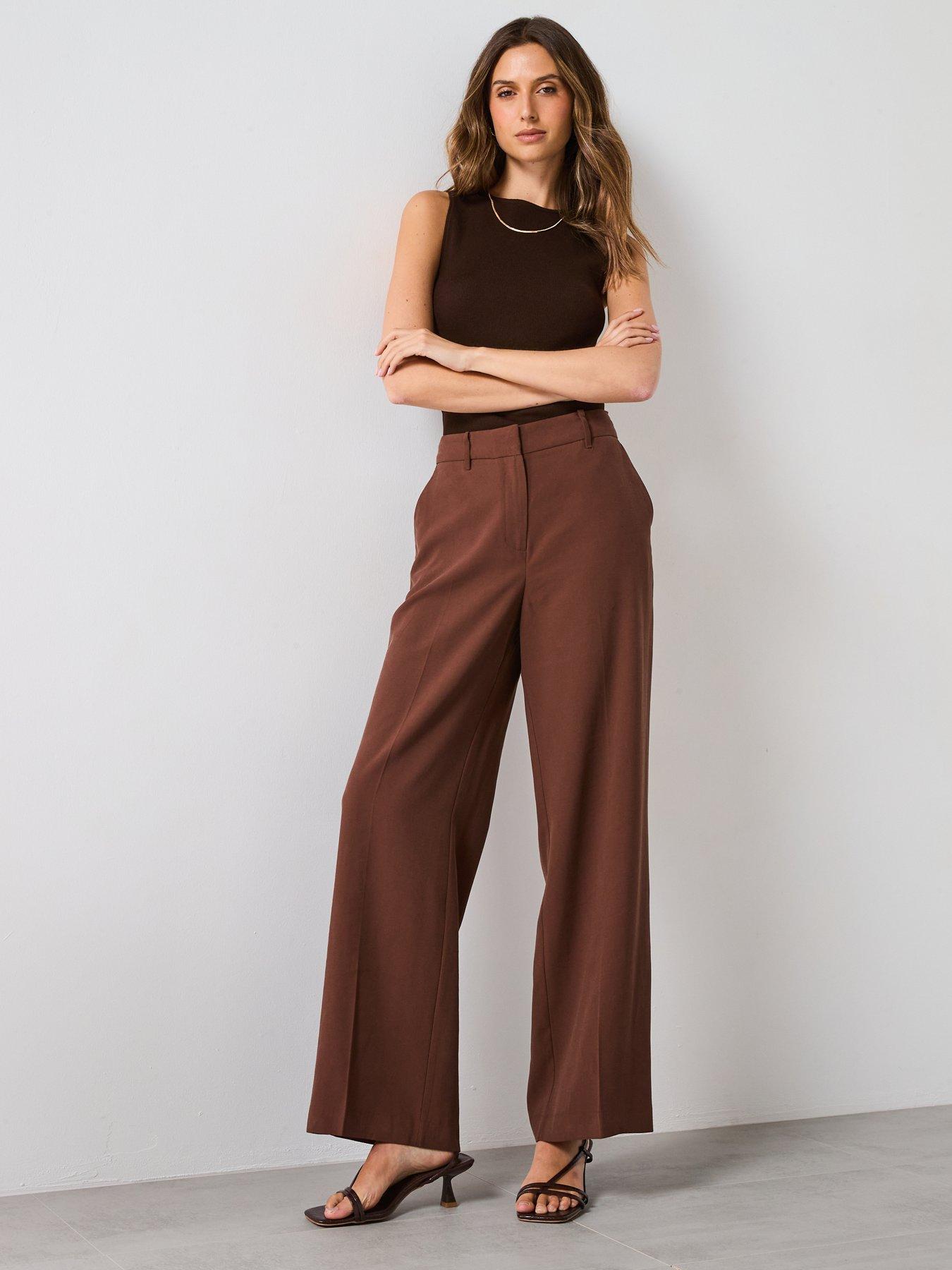 mango-straight-mid-rise-trousers-brownback