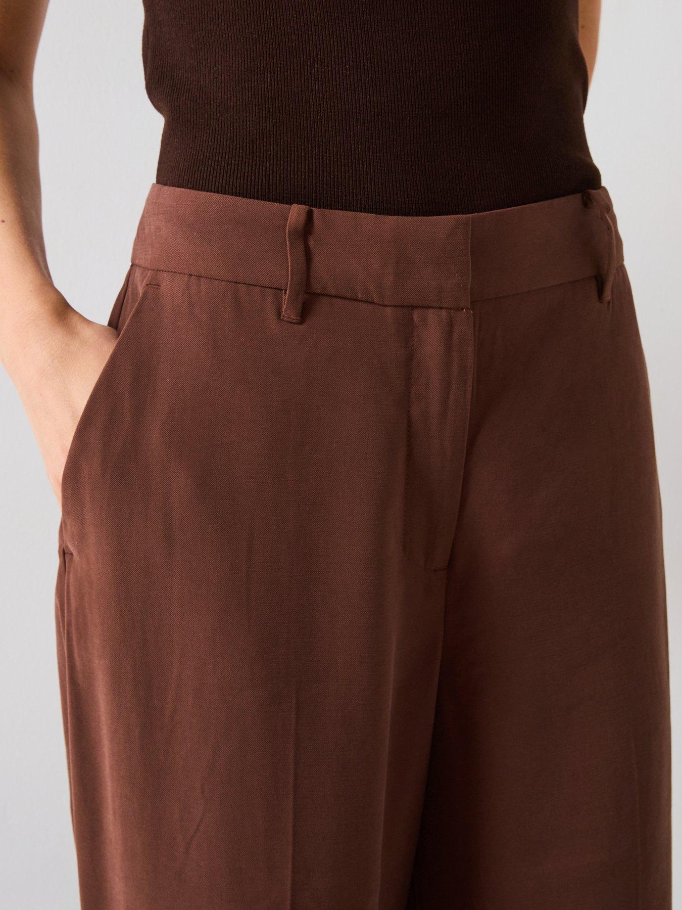 mango-straight-mid-rise-trousers-brownoutfit