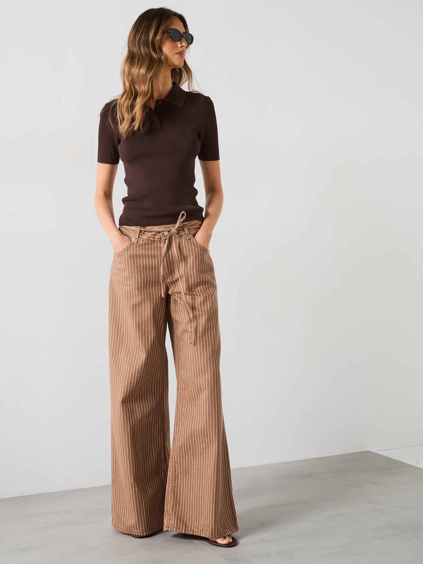 Image 3 of 6 of Mango Knit Polo Shirt - Brown