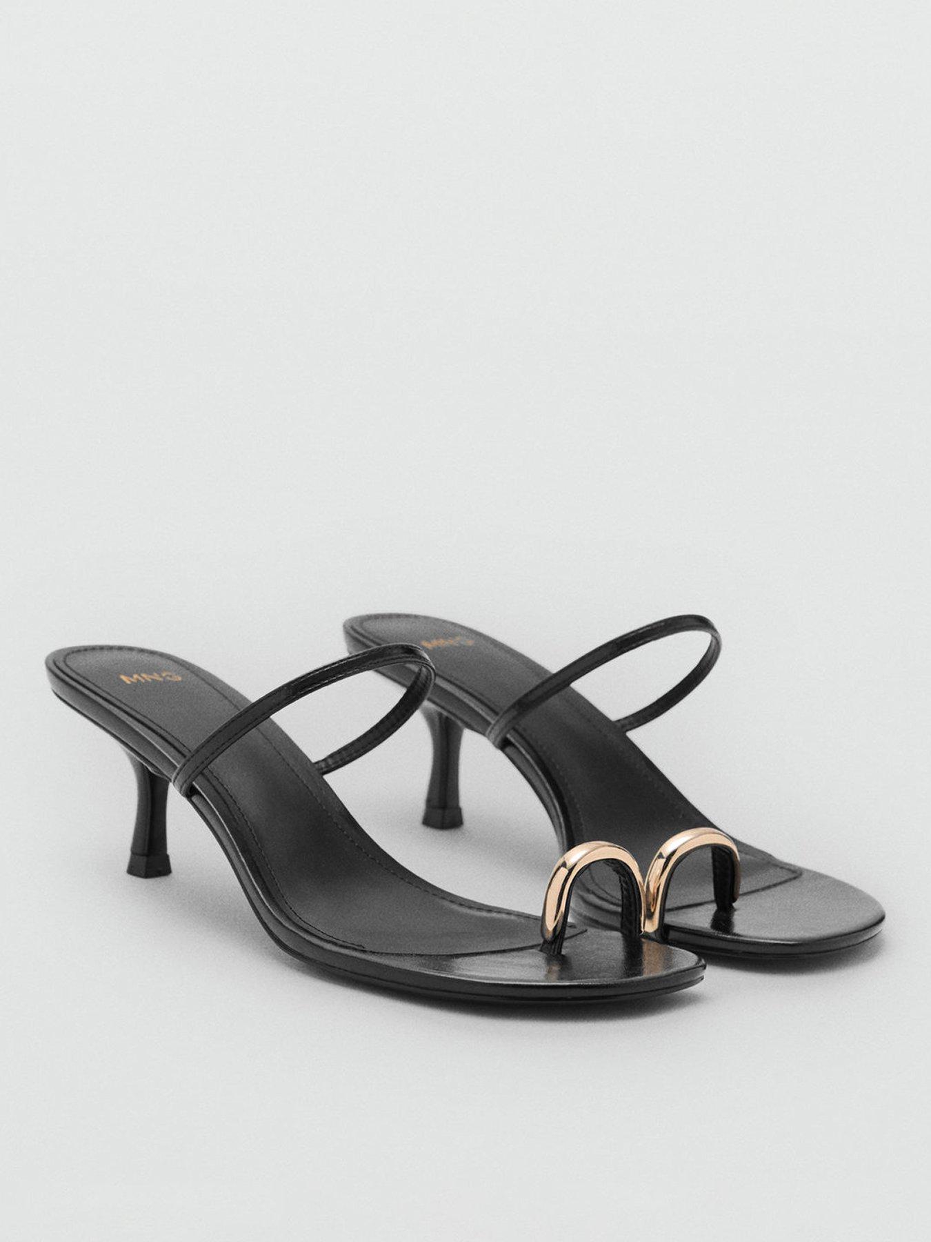 mango-heeled-sandals-with-metallic-detail-black