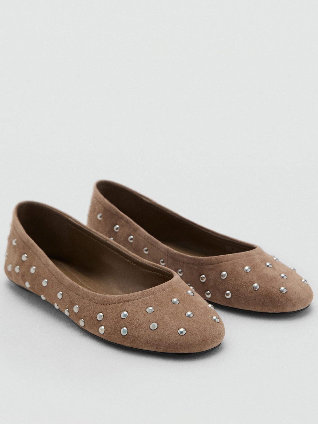 mango-studded-leather-ballet-flats