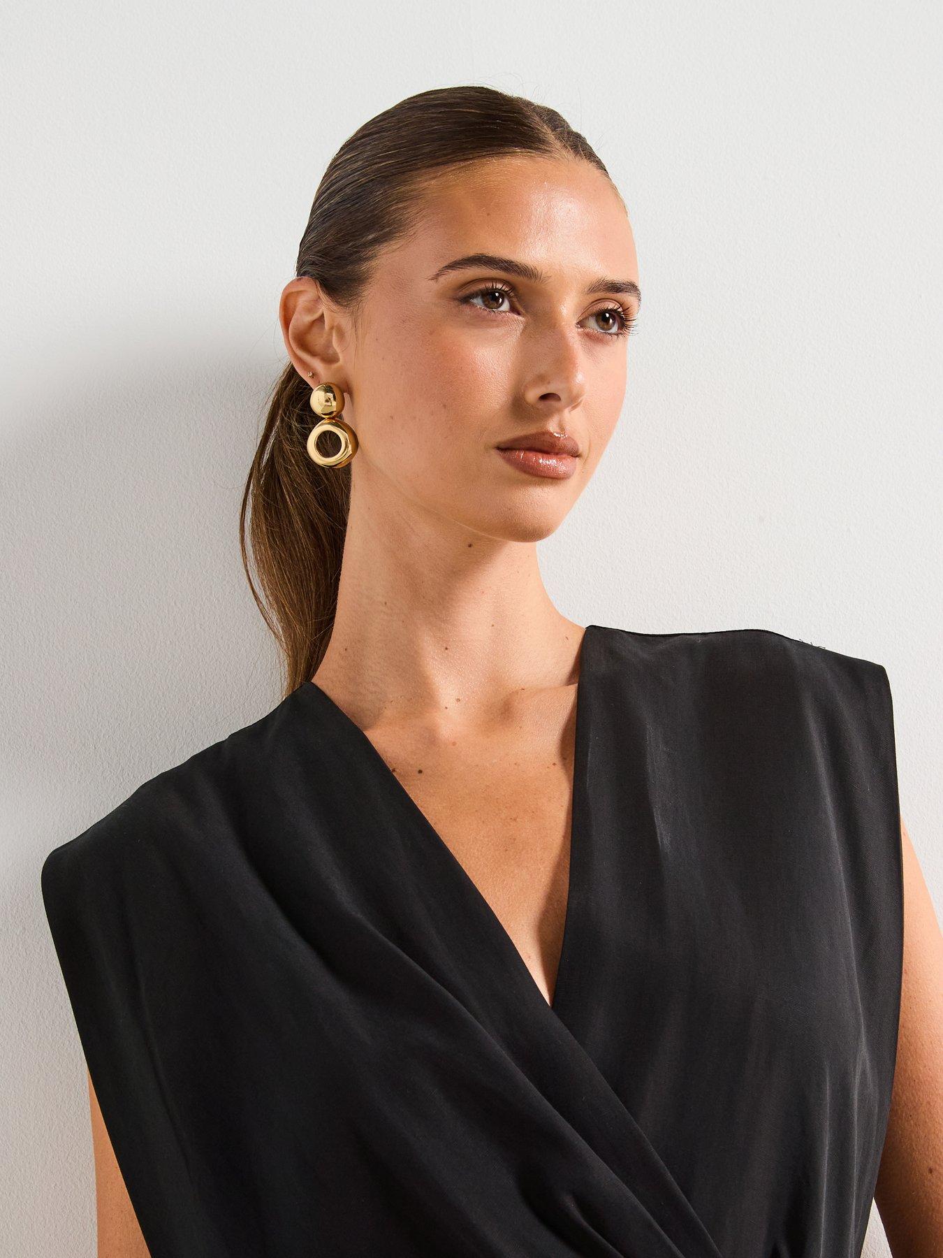 mango-lyocell-wrap-dress-blackoutfit