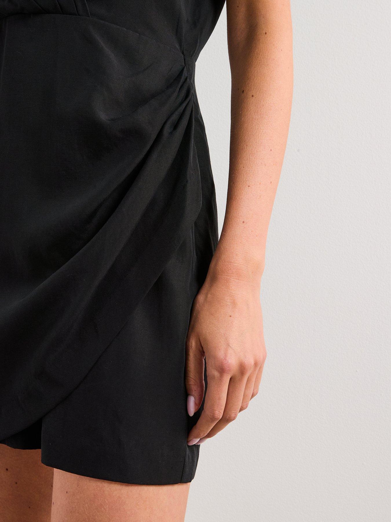 mango-lyocell-wrap-dress-blackdetail