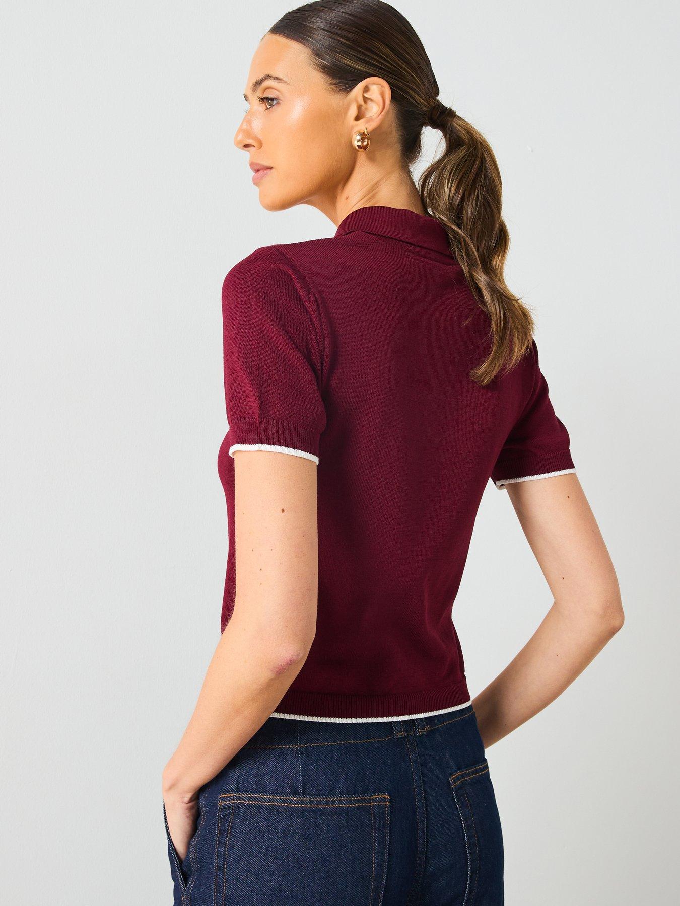 mango-zipper-polo-neck-sweater-redstillFront