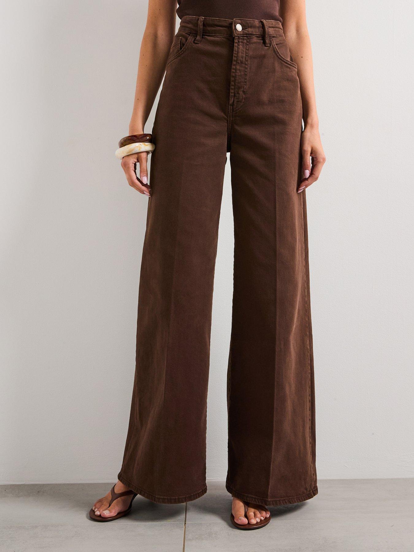 Image 1 of 6 of Mango High Waisted Wide Leg Jeans