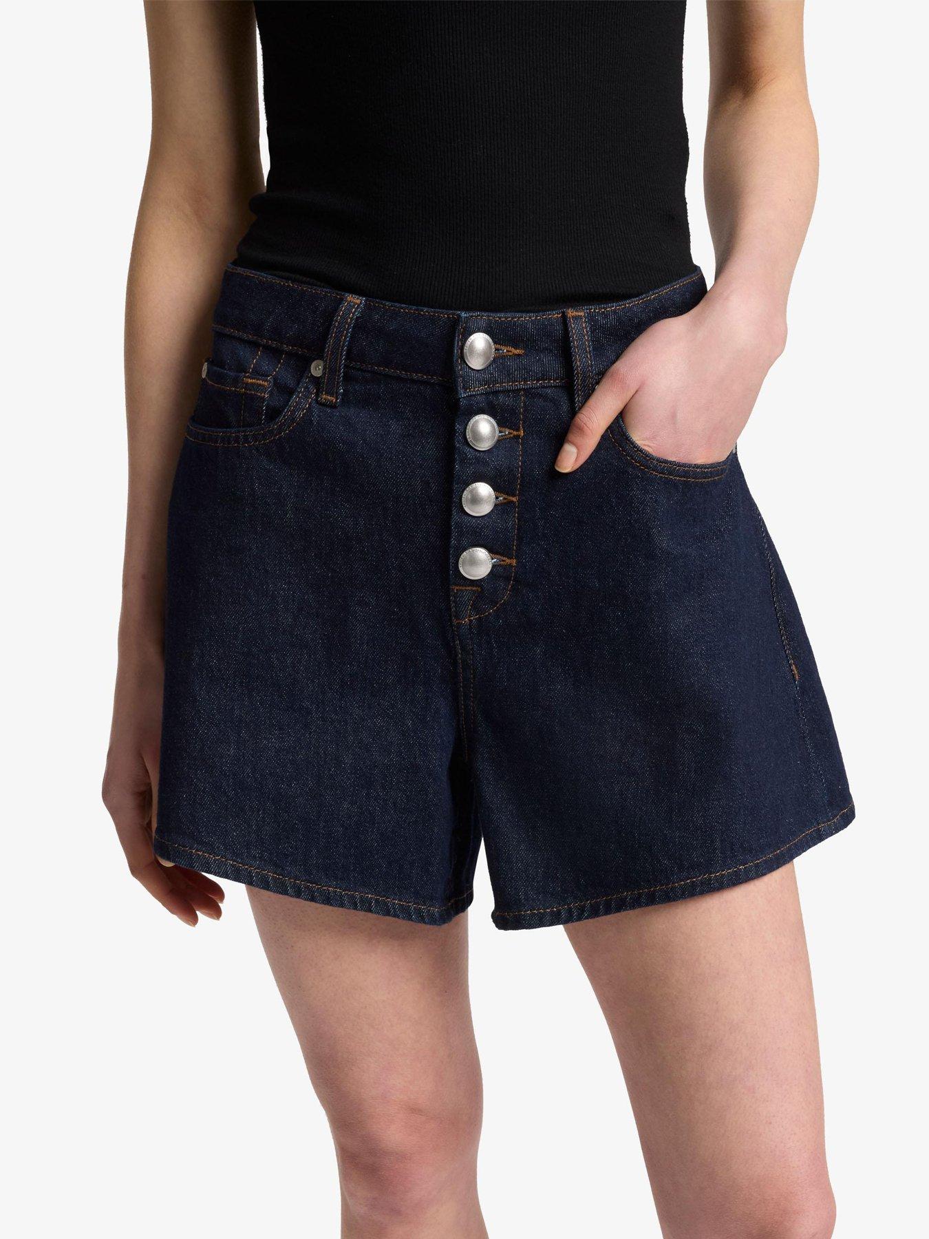 7 FOR ALL MANKIND Kori Denim Shorts - Blue