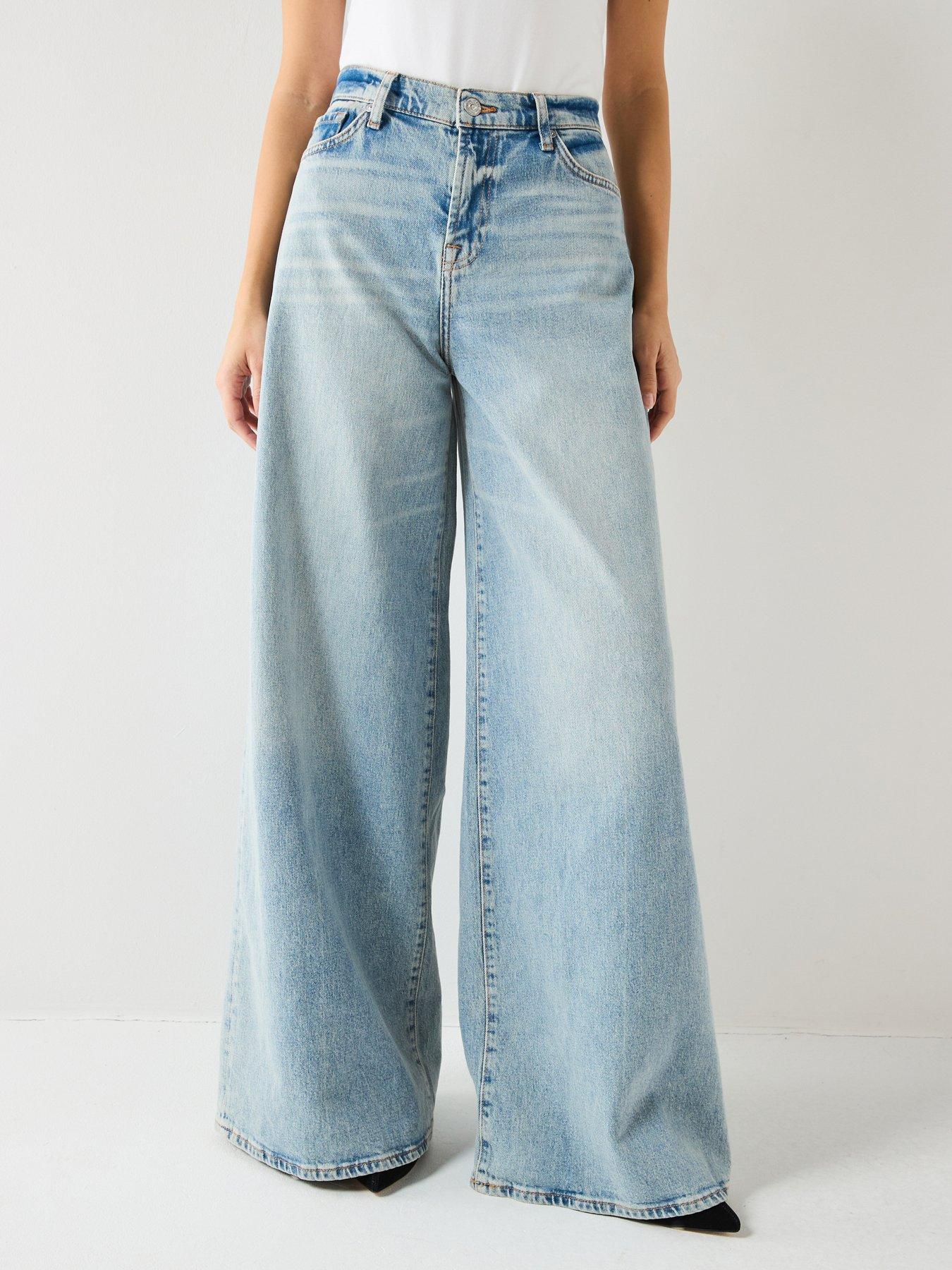 7 FOR ALL MANKIND Marie Wide Leg Jeans - Light Wash